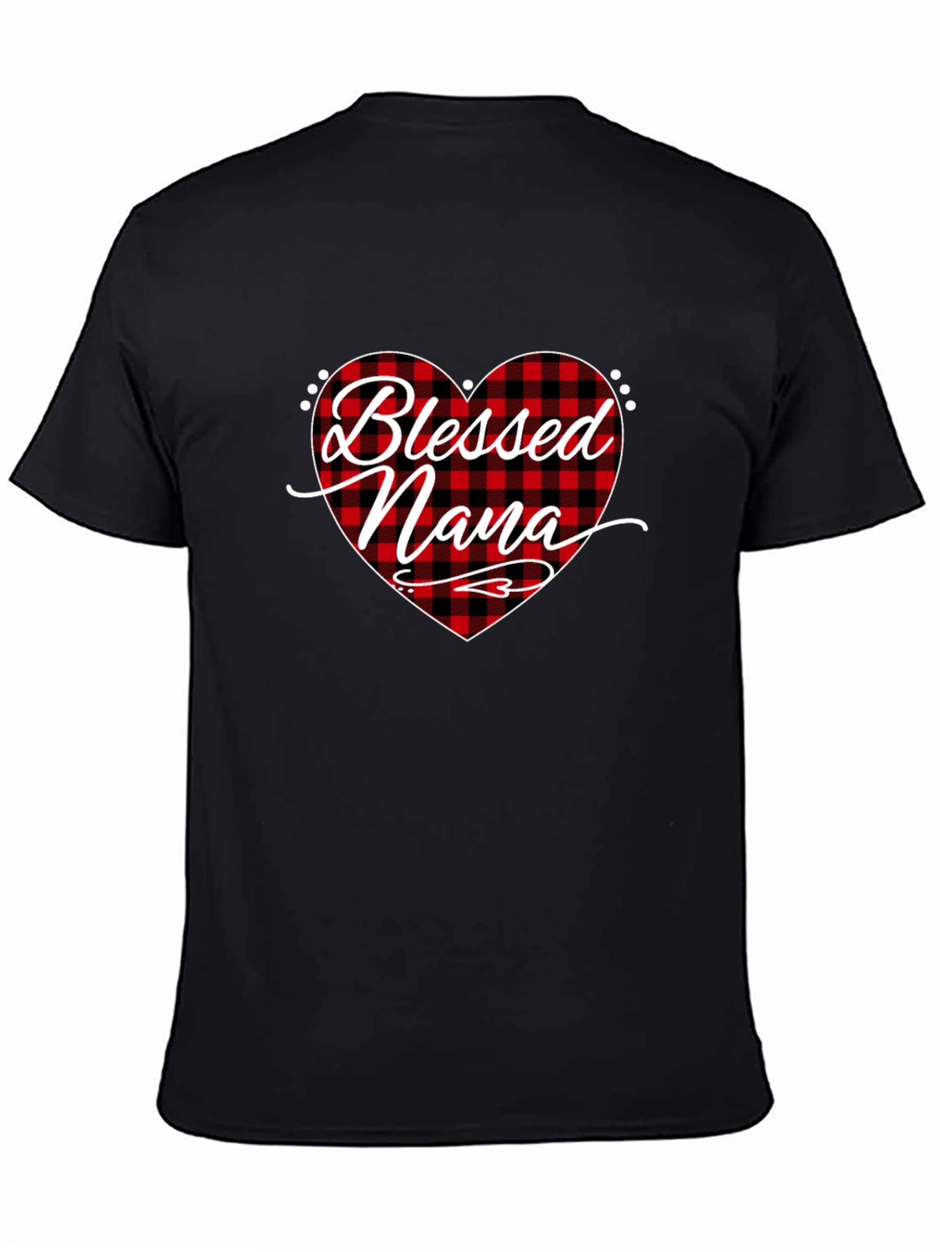 Blessed Nana Buffalo Plaid Heart T-Shirt