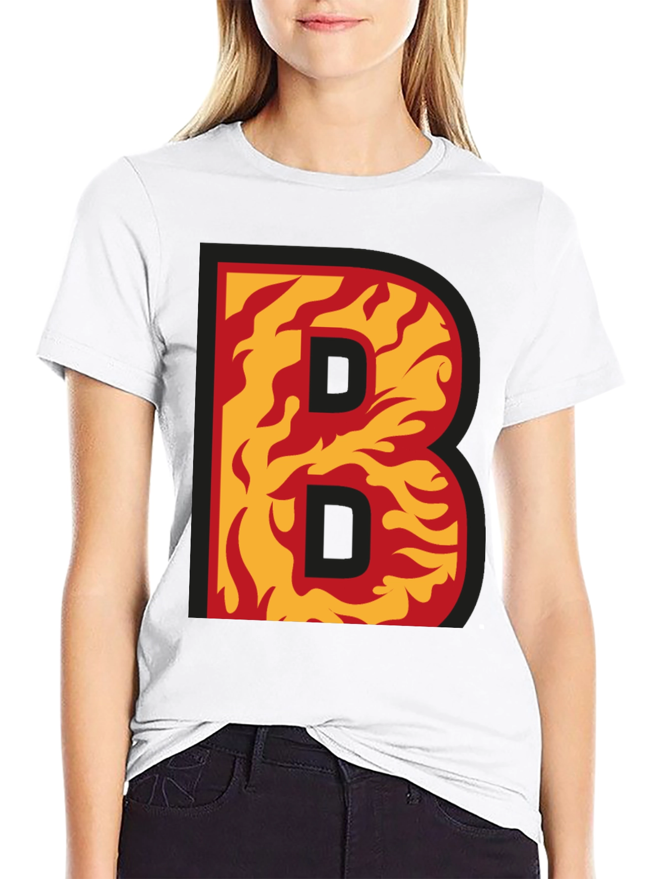 Fiery B Graphic T-Shirt - Bold & Unique