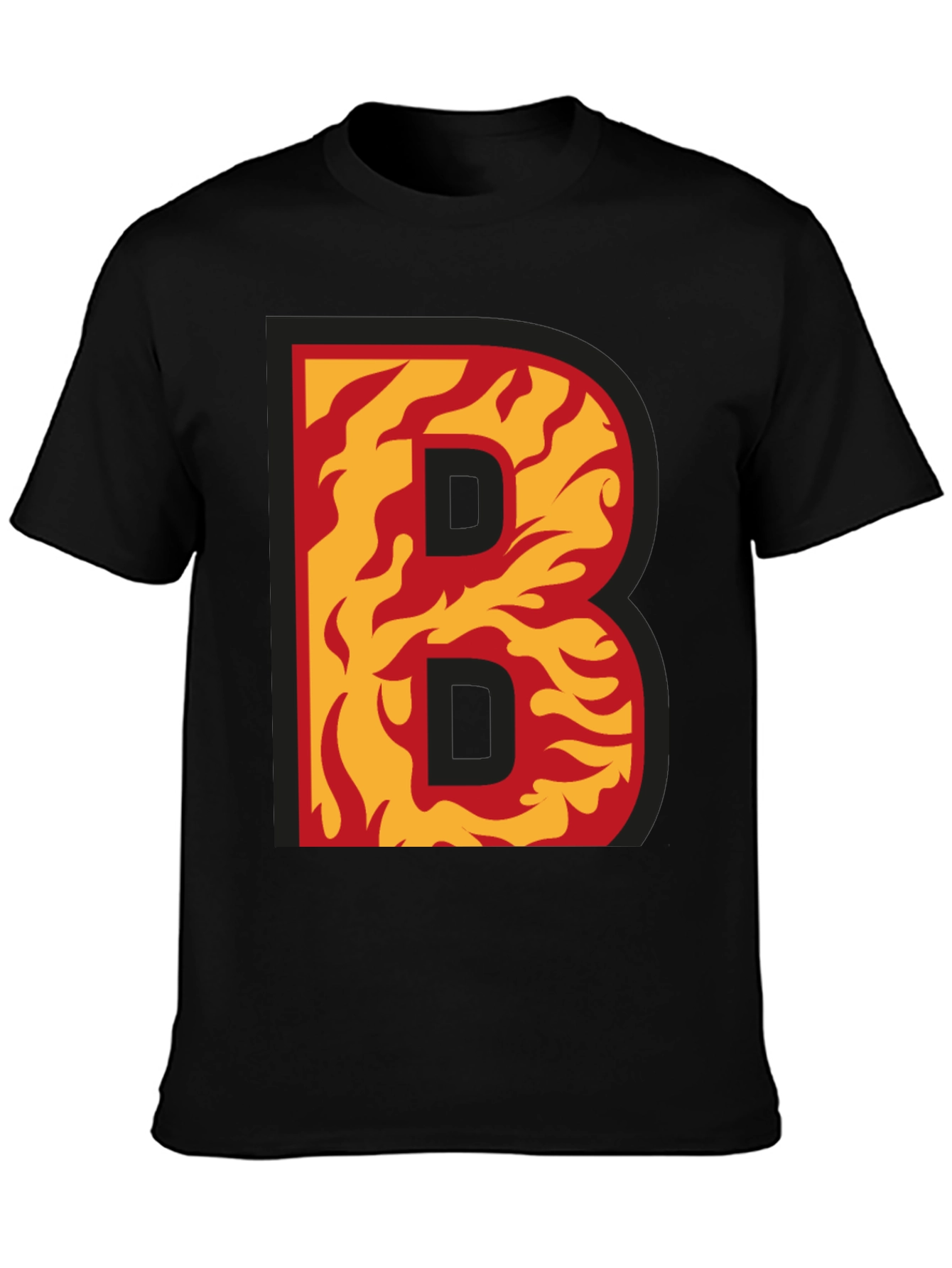 Fiery B Graphic T-Shirt - Bold & Unique
