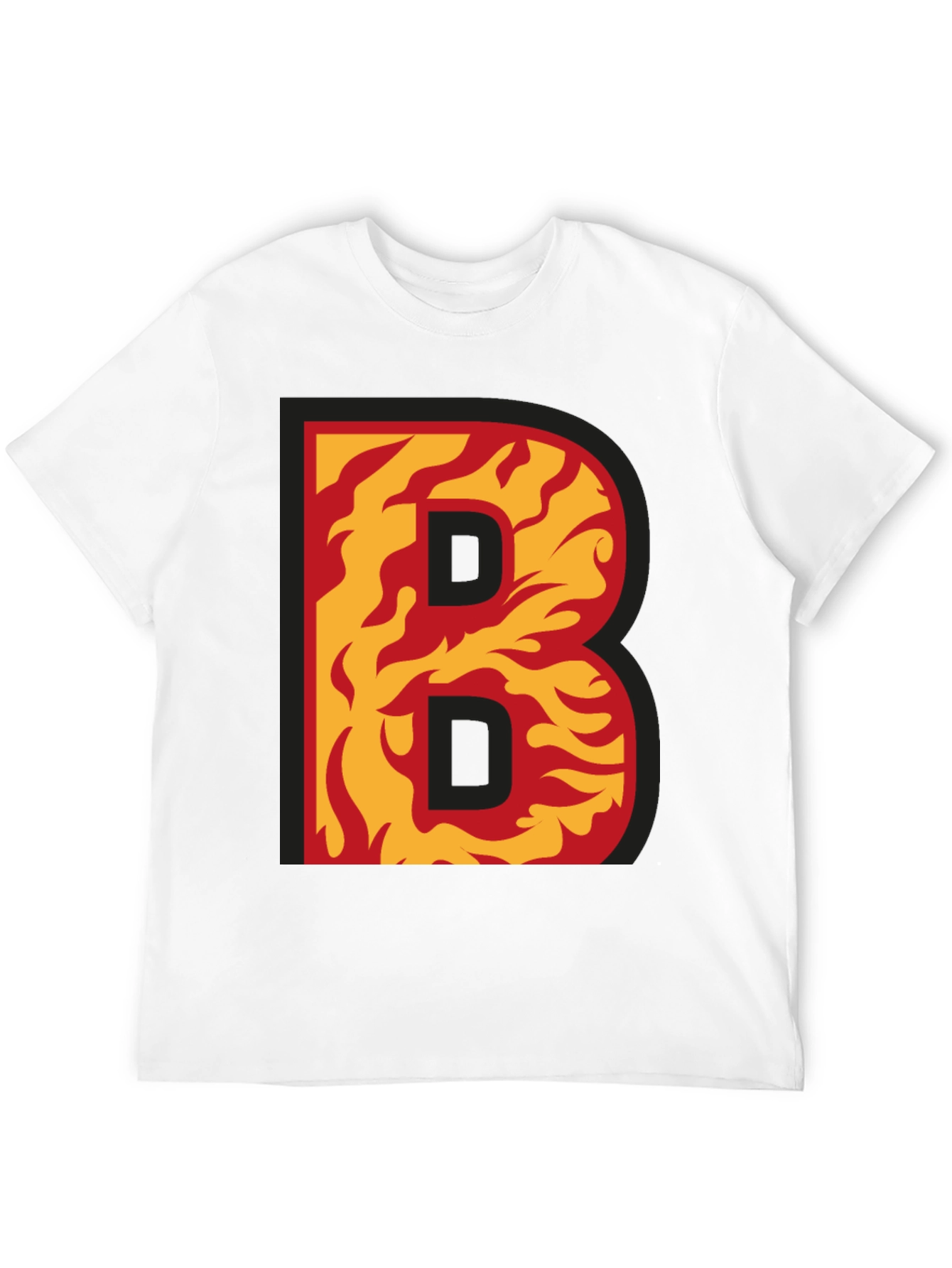 Fiery B Graphic T-Shirt - Bold & Unique
