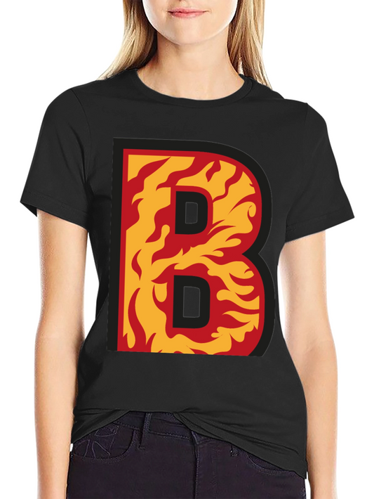 Fiery B Graphic T-Shirt - Bold & Unique