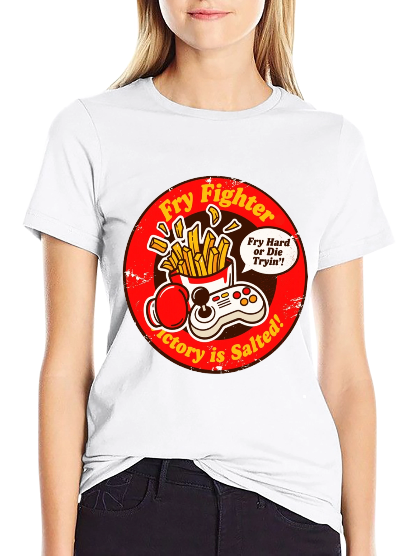 Fry Fighter Graphic T-Shirt - Victory is Salted!