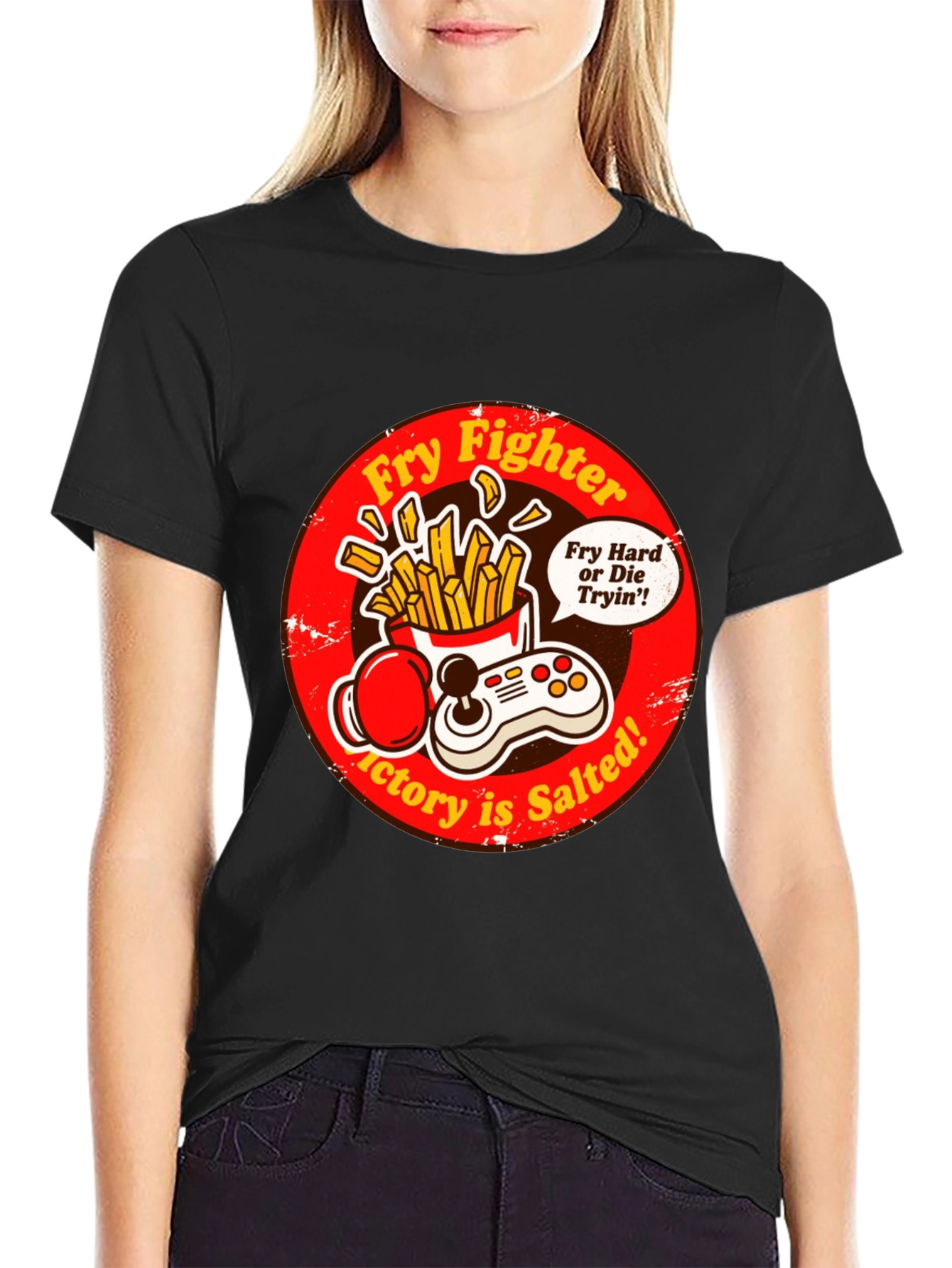 Fry Fighter Graphic T-Shirt - Victory is Salted!