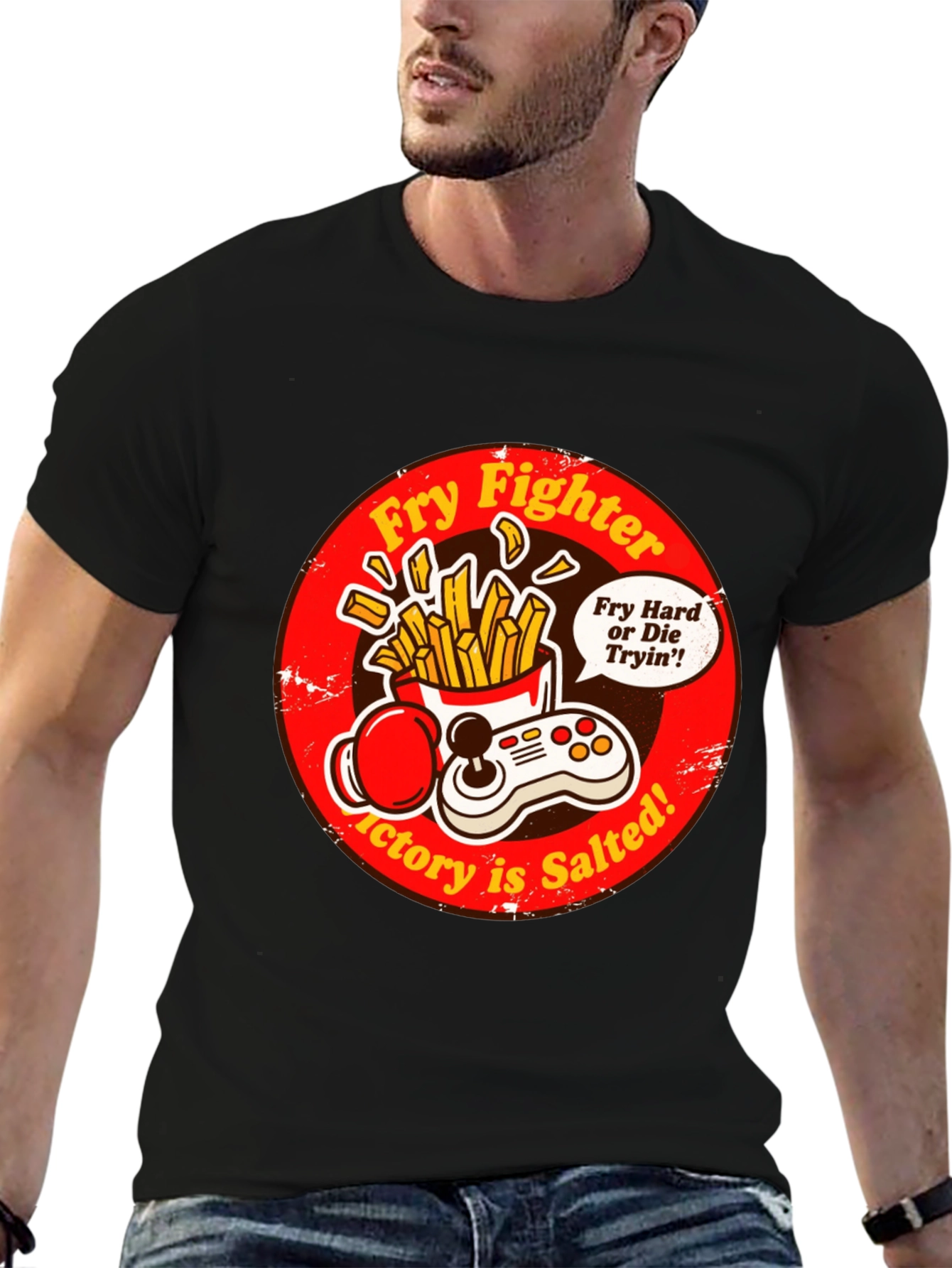 Fry Fighter Graphic T-Shirt - Victory is Salted!