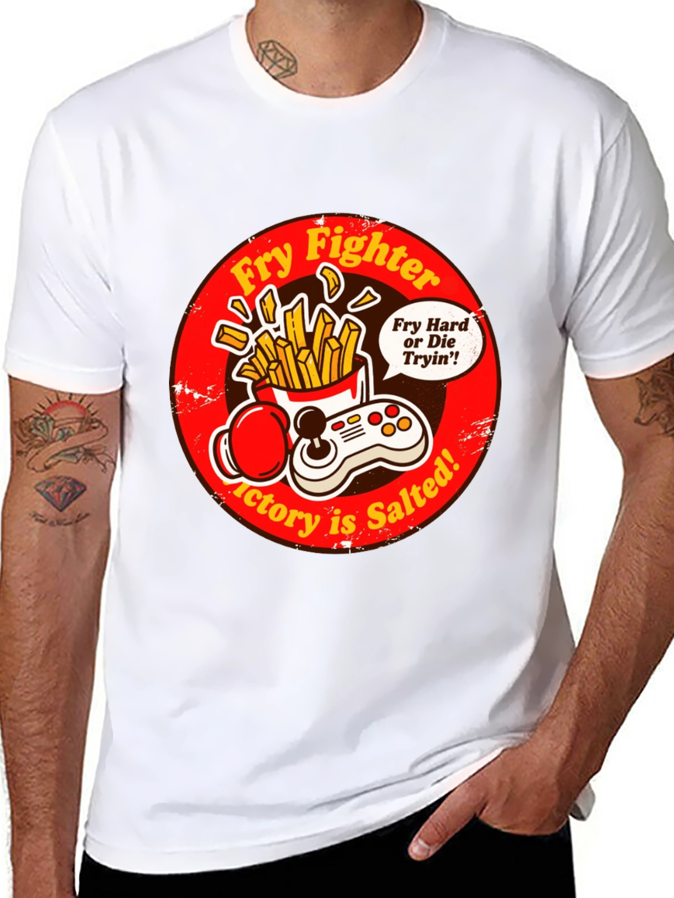 Fry Fighter Graphic T-Shirt - Victory is Salted!