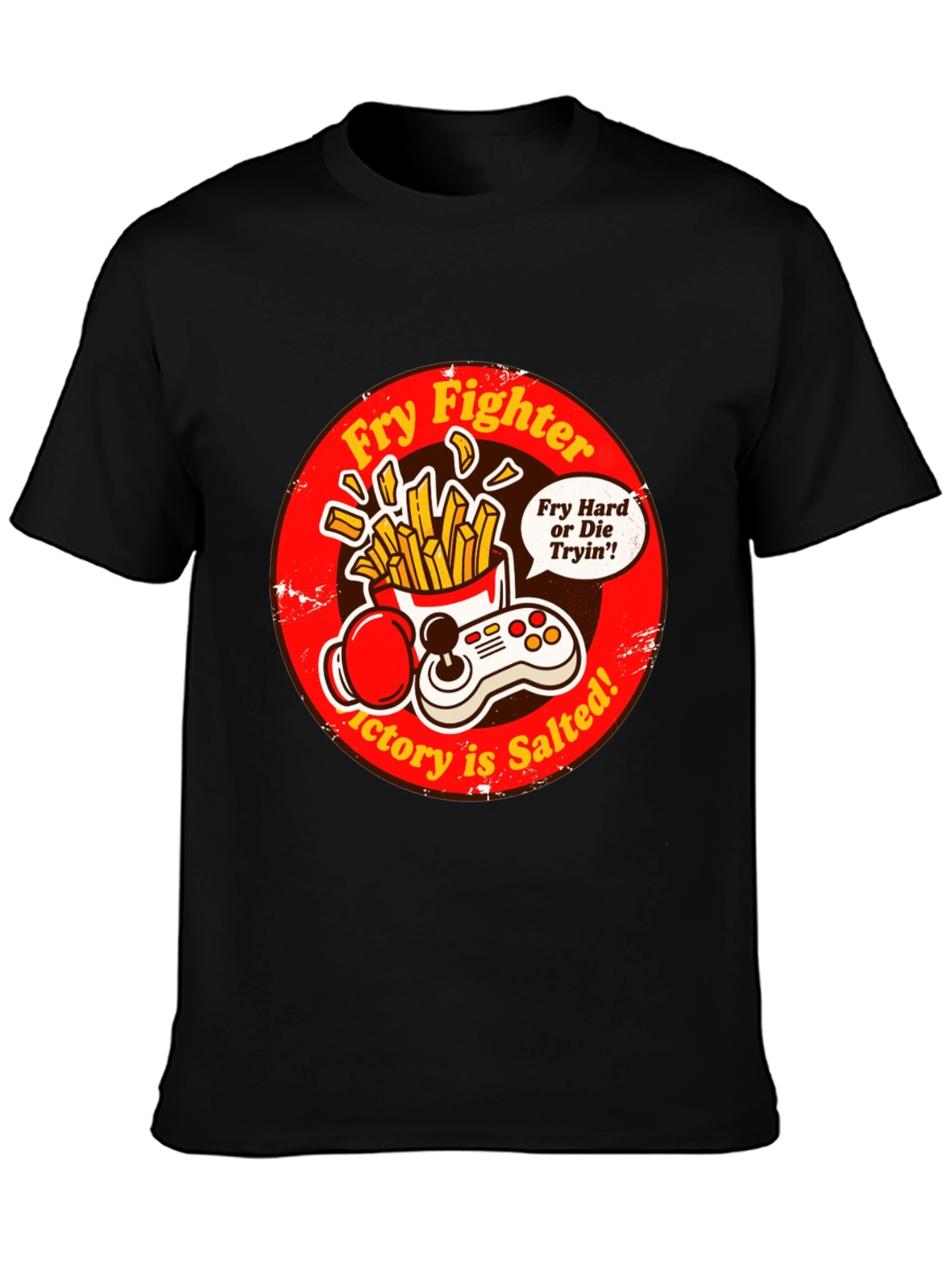 Fry Fighter Graphic T-Shirt - Victory is Salted!