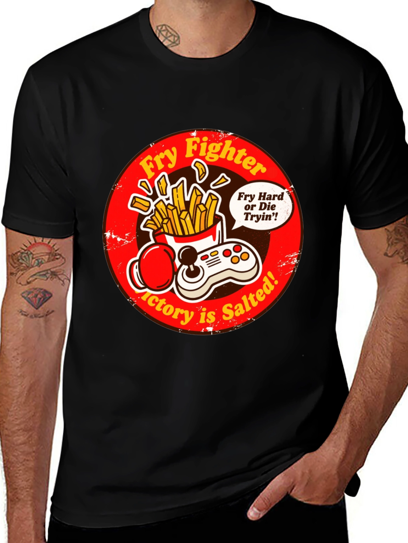 Fry Fighter Graphic T-Shirt - Victory is Salted!