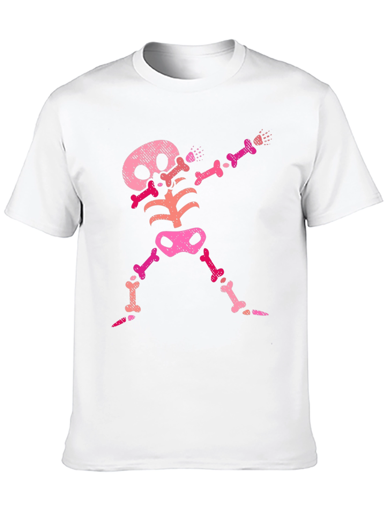 Pink Skeleton Dab Black T-Shirt