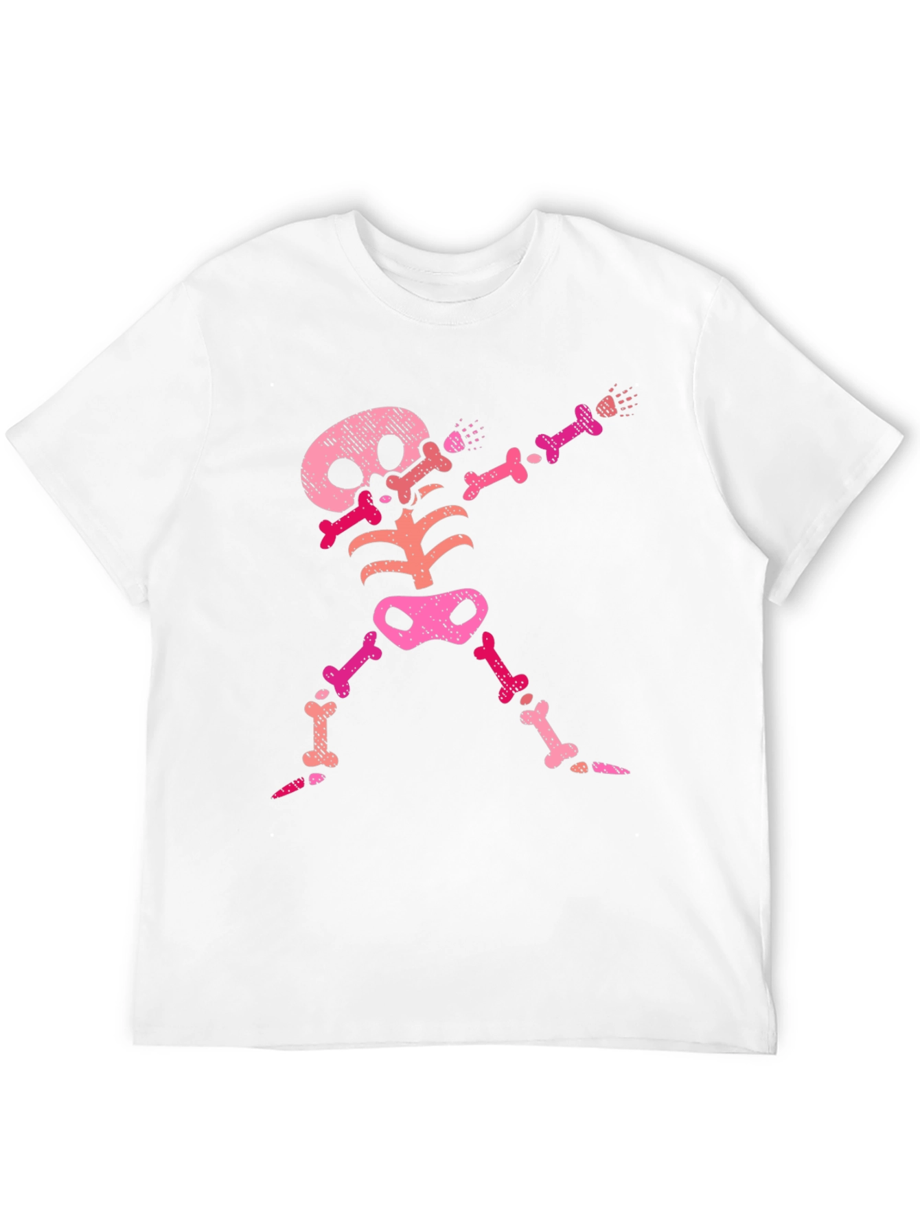 Pink Skeleton Dab Black T-Shirt