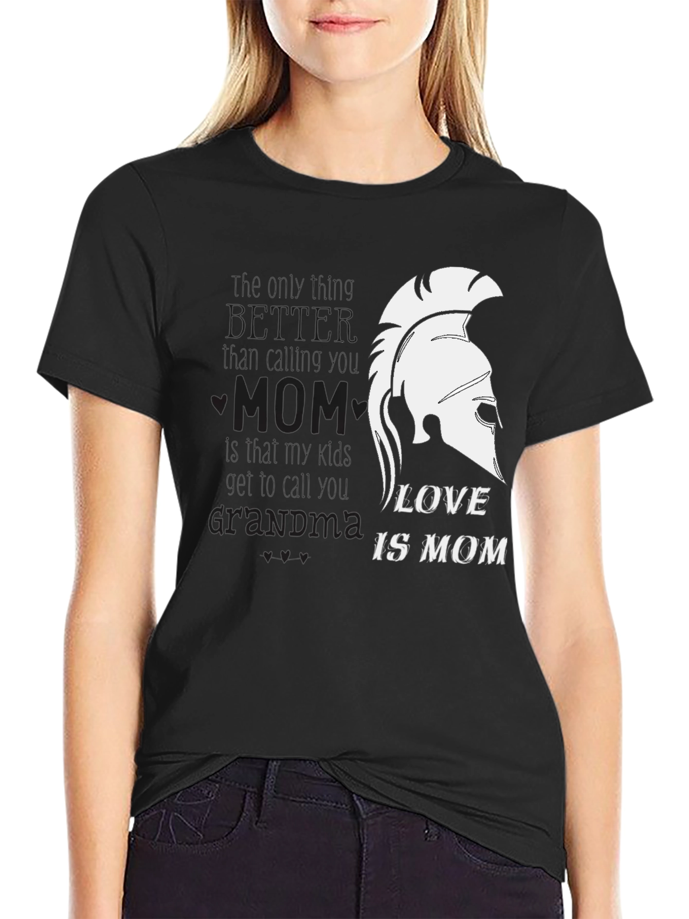 Love Is Mom Spartan Helmet T-Shirt