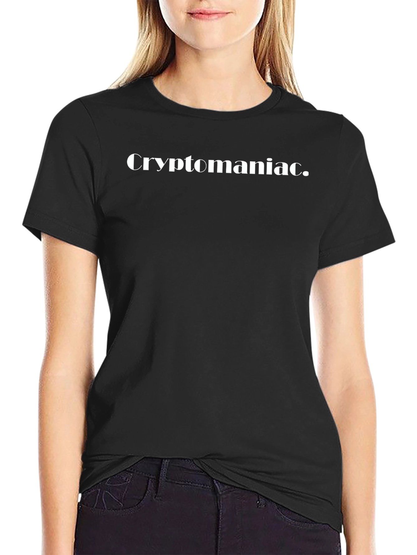 Cryptomaniac Graphic Tee - Black Cotton Blend