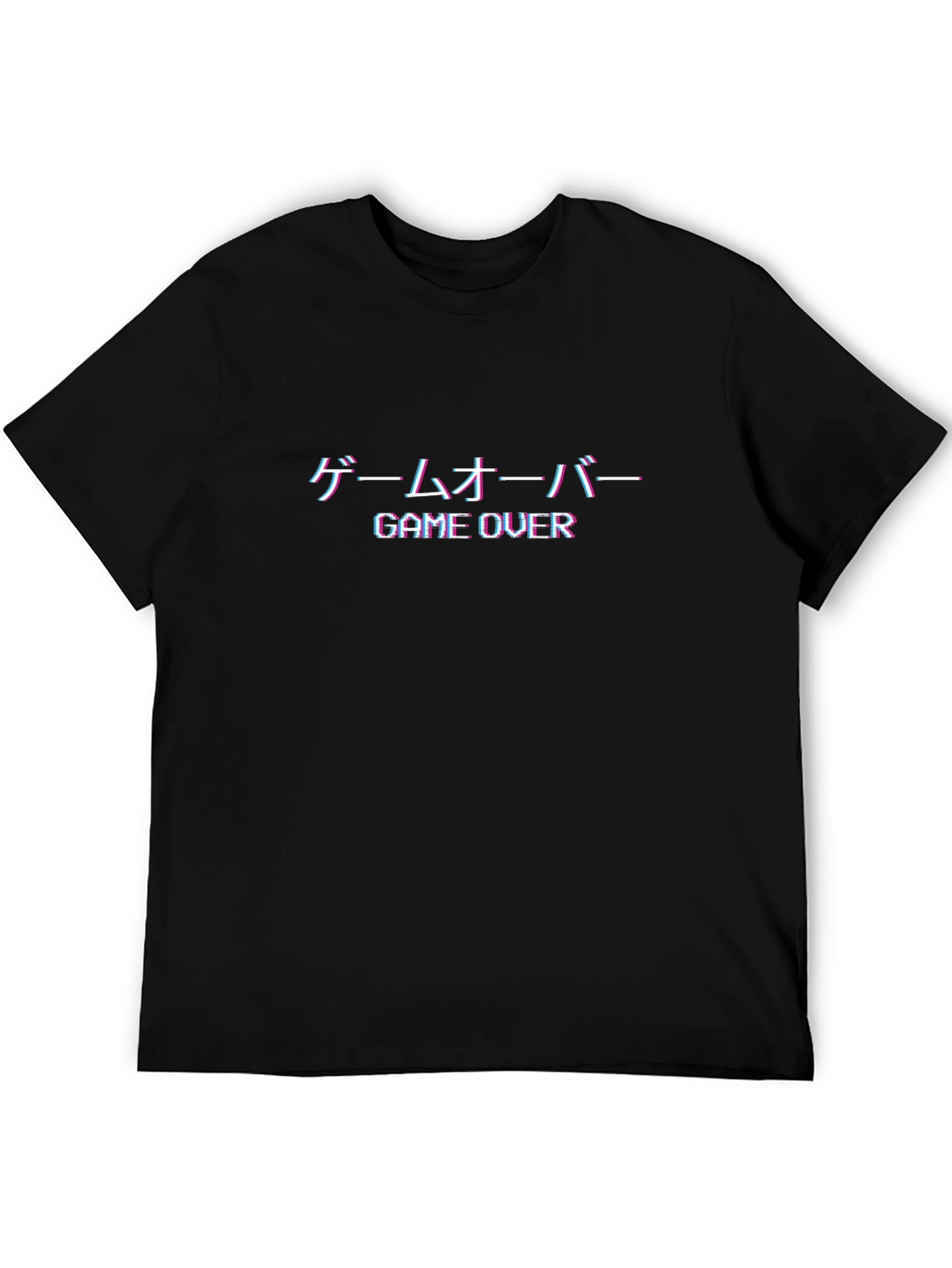 Game Over Glitch T-Shirt - Black Graphic Tee