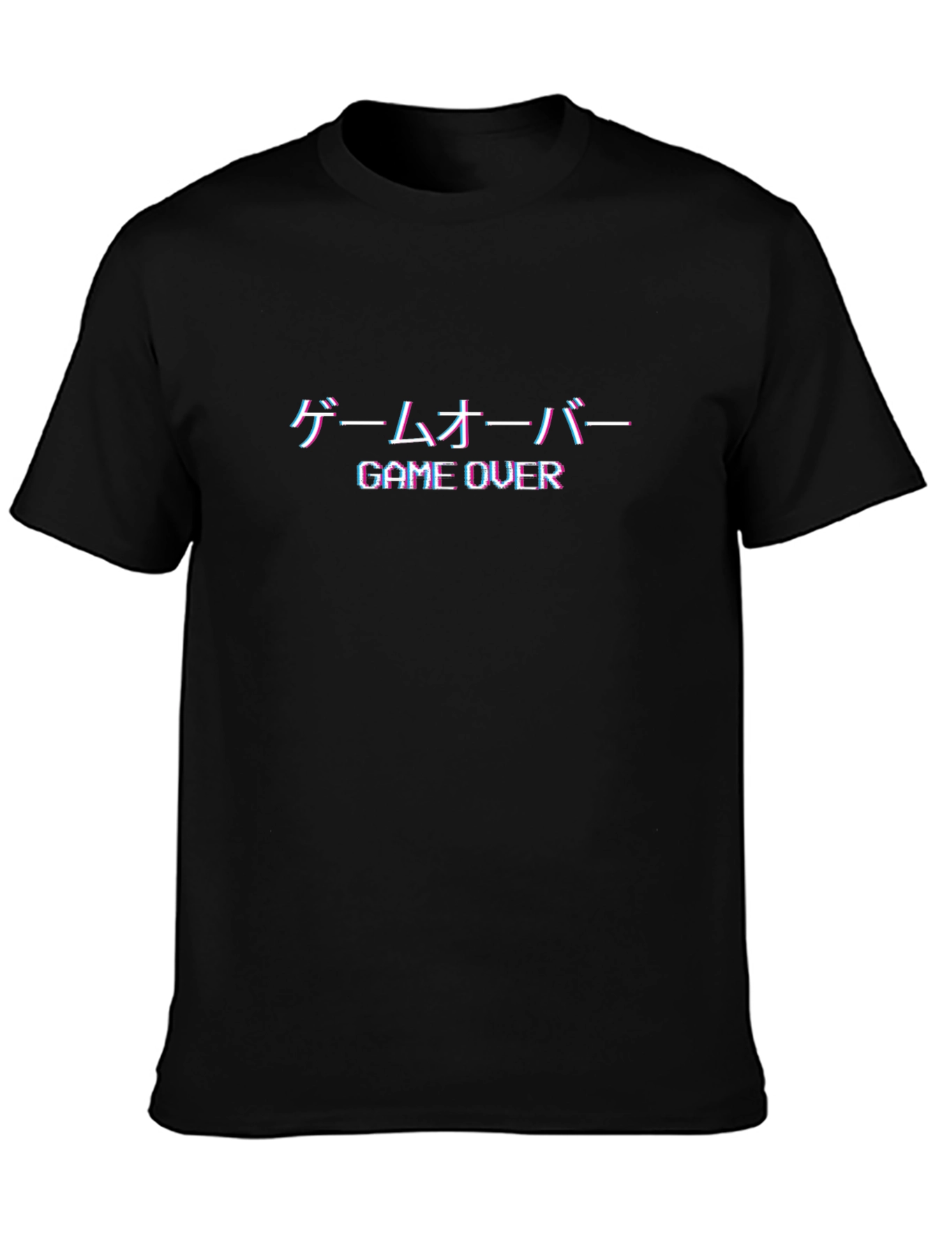 Game Over Glitch T-Shirt - Black Graphic Tee