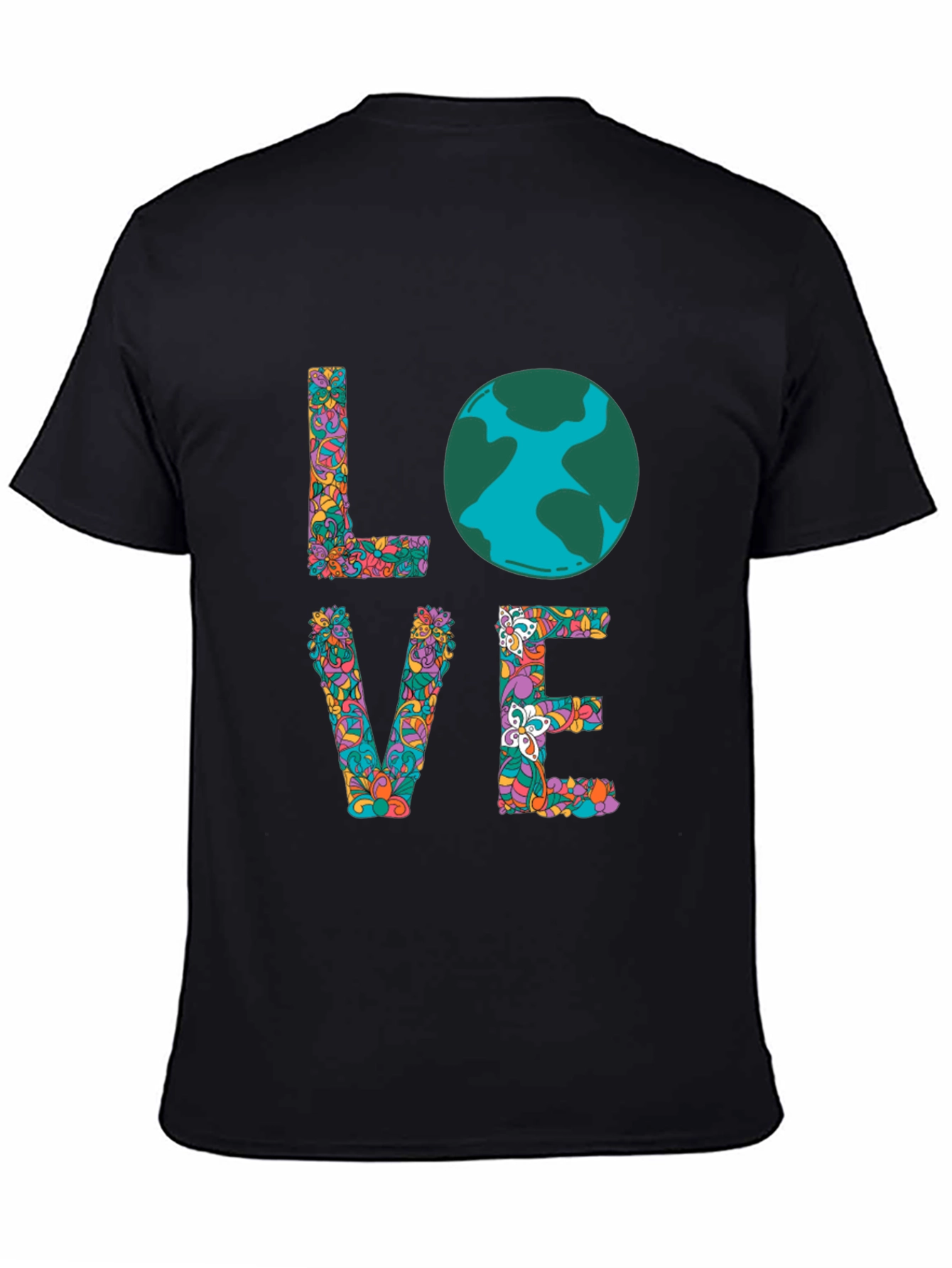 Earth Day LOVE T-Shirt - Floral Graphic Tee