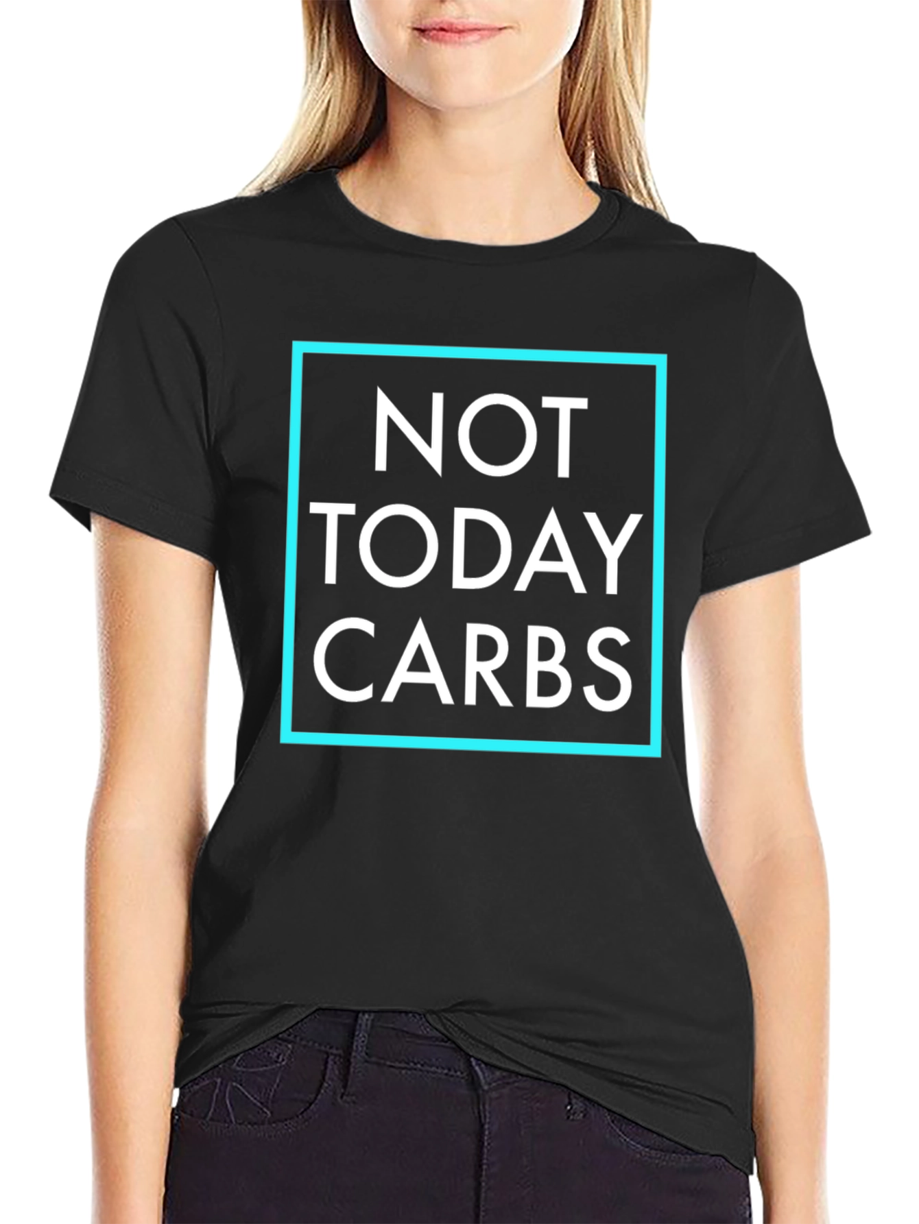 Not Today Carbs Graphic T-Shirt - Black