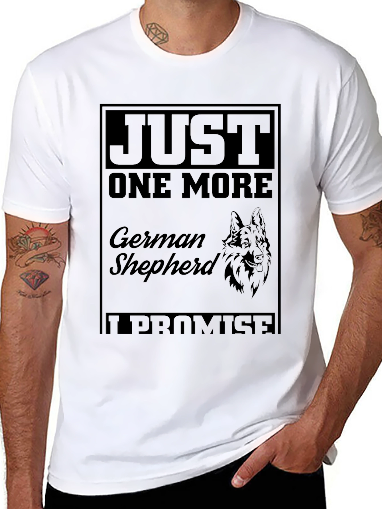 Just One More German Shepherd Black T-Shirt