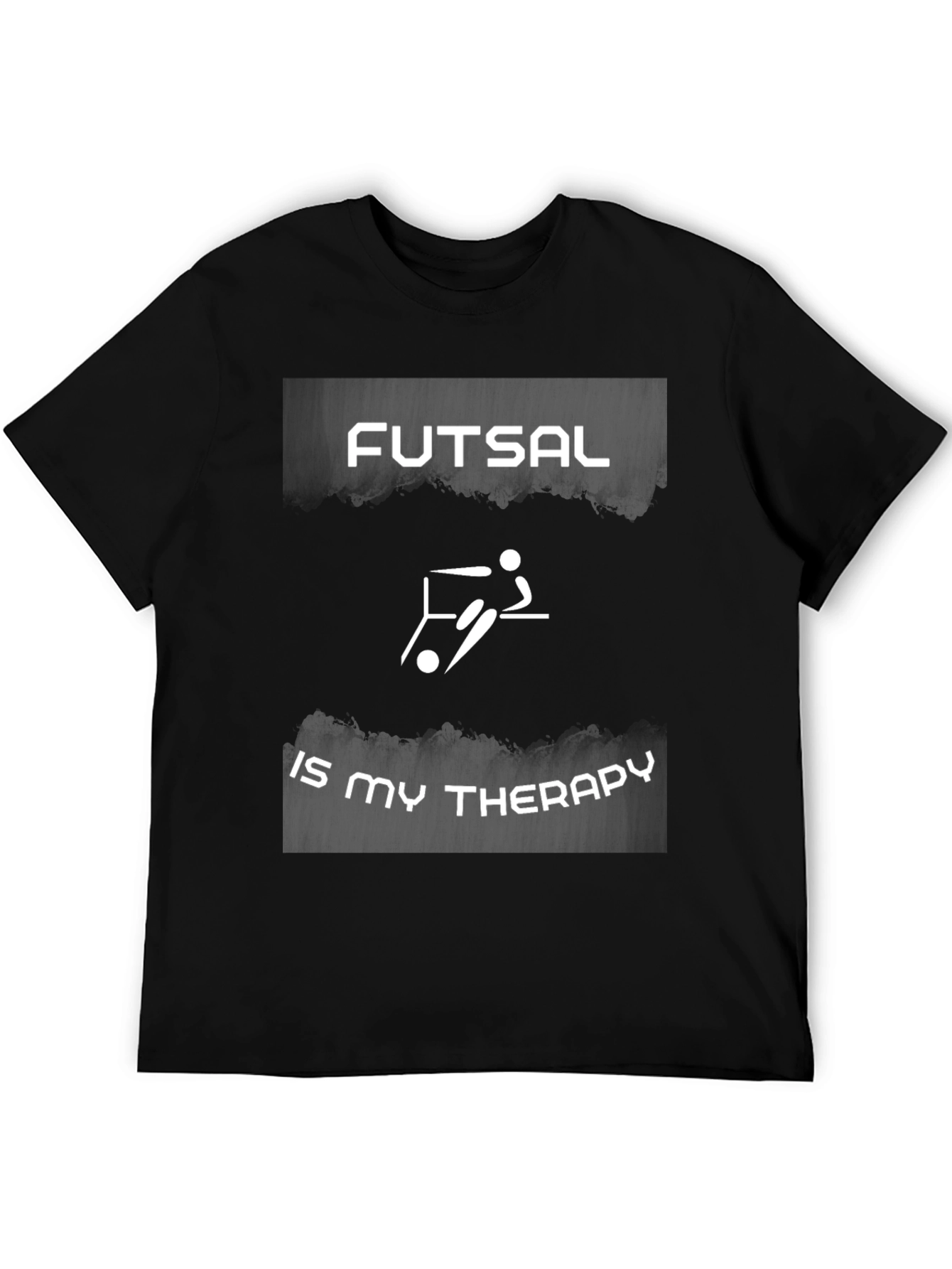Futsal is My Therapy Black T-Shirt