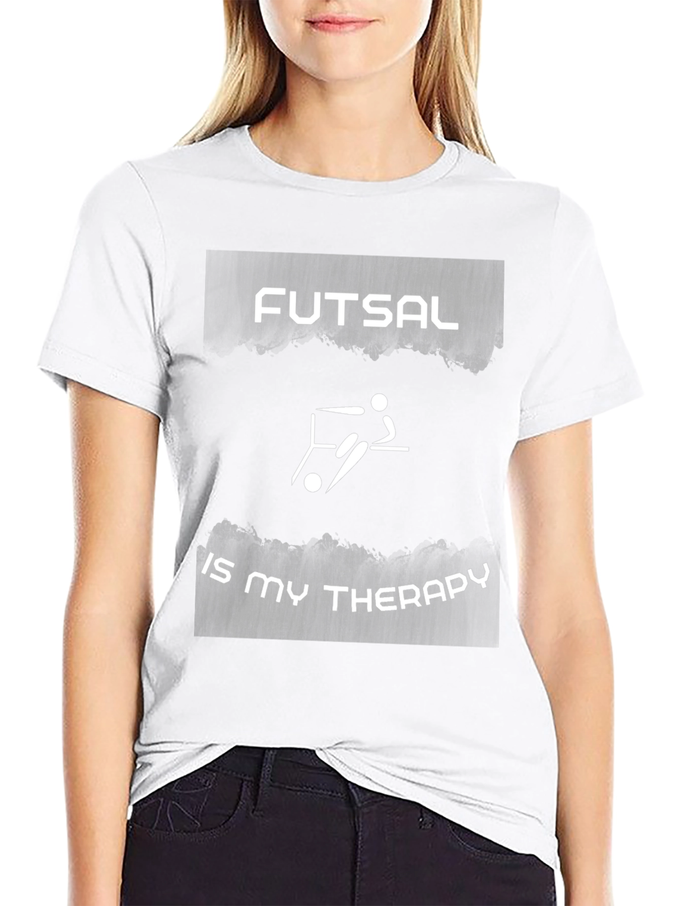 Futsal is My Therapy Black T-Shirt