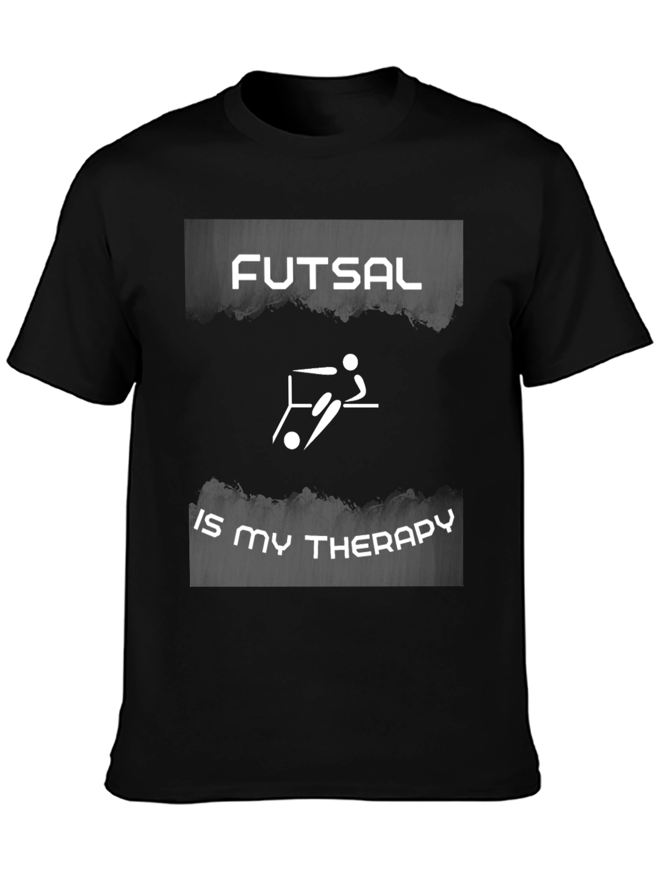 Futsal is My Therapy Black T-Shirt