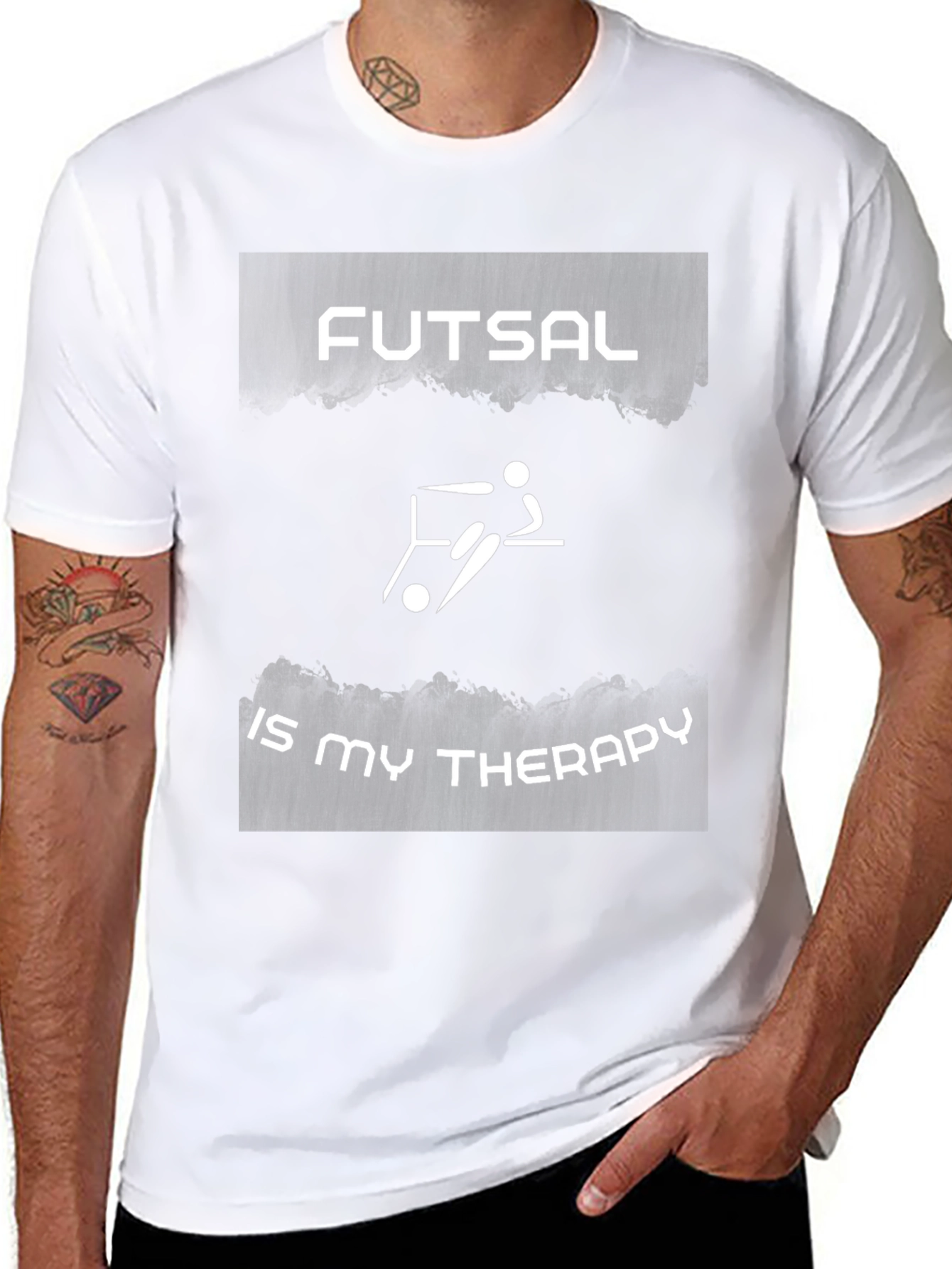 Futsal is My Therapy Black T-Shirt