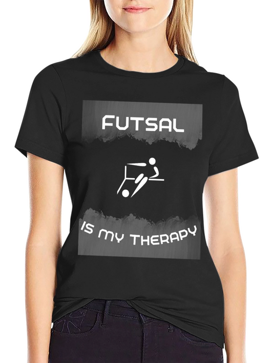Futsal is My Therapy Black T-Shirt