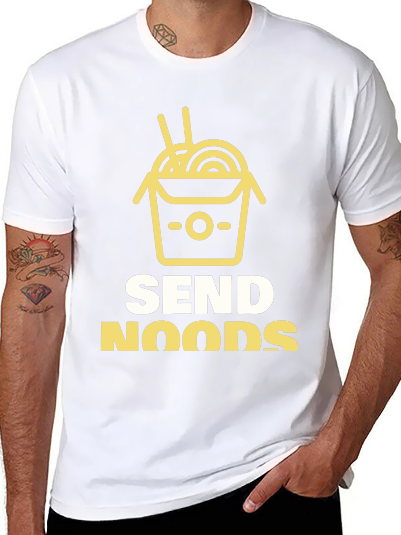 Send Noods T-Shirt - Funny Noodle Graphic Tee
