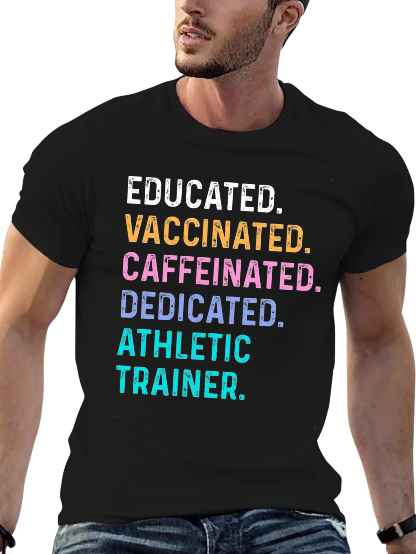 Educated Vaccinated Athletic Trainer T-Shirt
