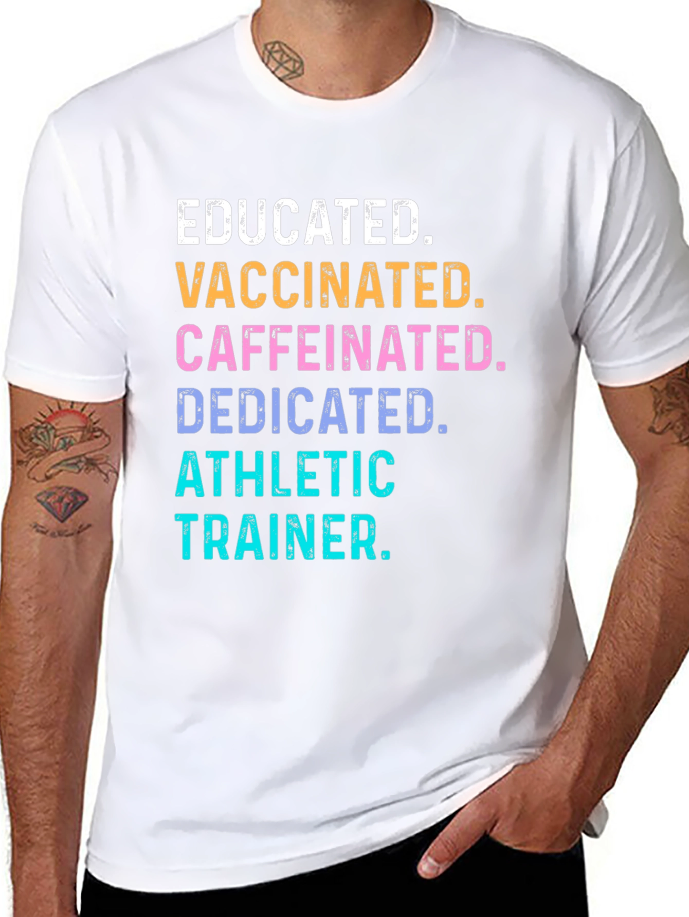 Educated Vaccinated Athletic Trainer T-Shirt