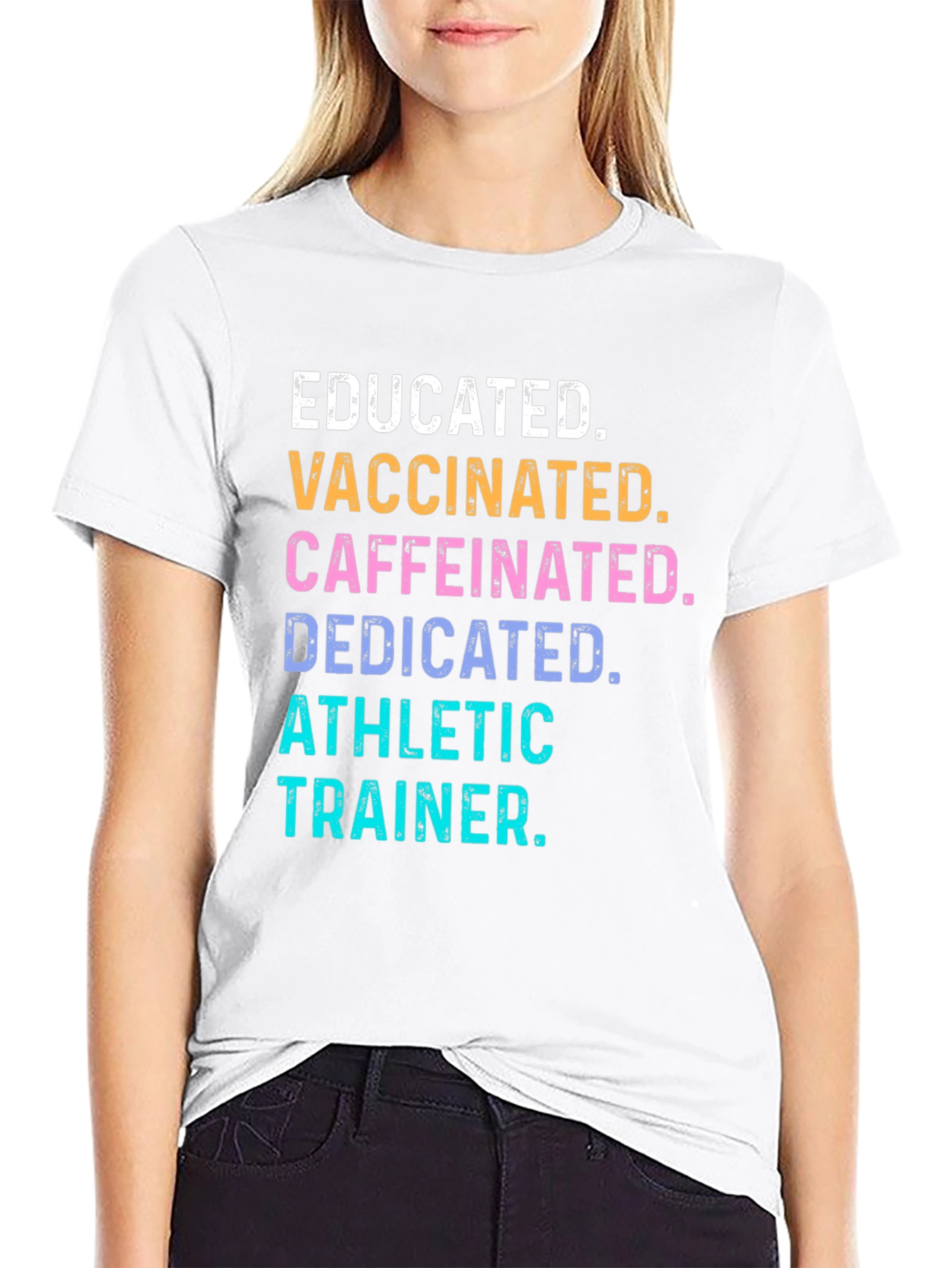 Educated Vaccinated Athletic Trainer T-Shirt