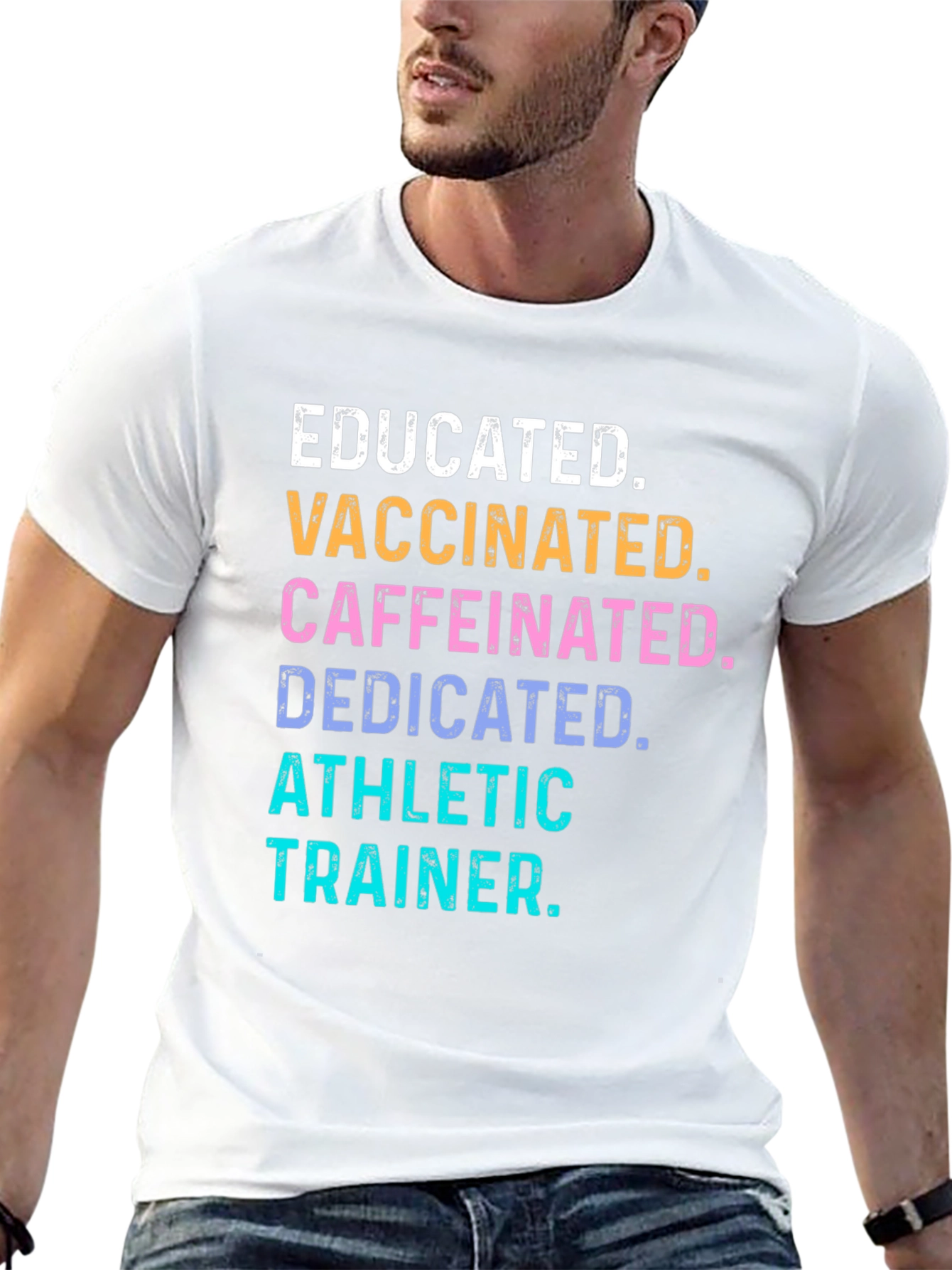 Educated Vaccinated Athletic Trainer T-Shirt