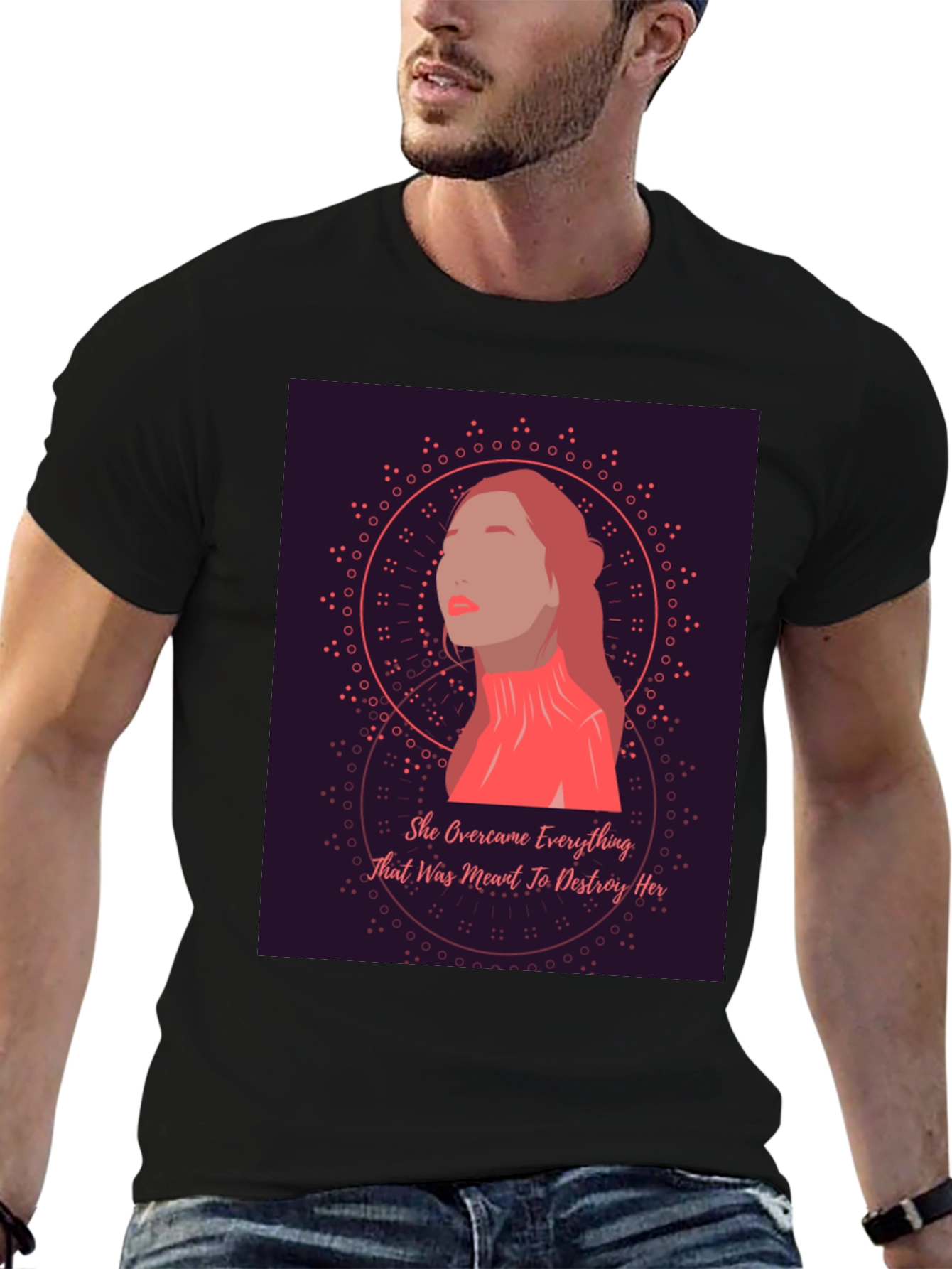 Empowered Woman Graphic Tee - She Overcame T-Shirt
