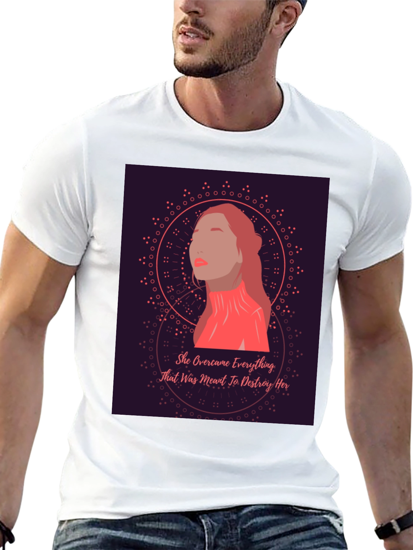 Empowered Woman Graphic Tee - She Overcame T-Shirt