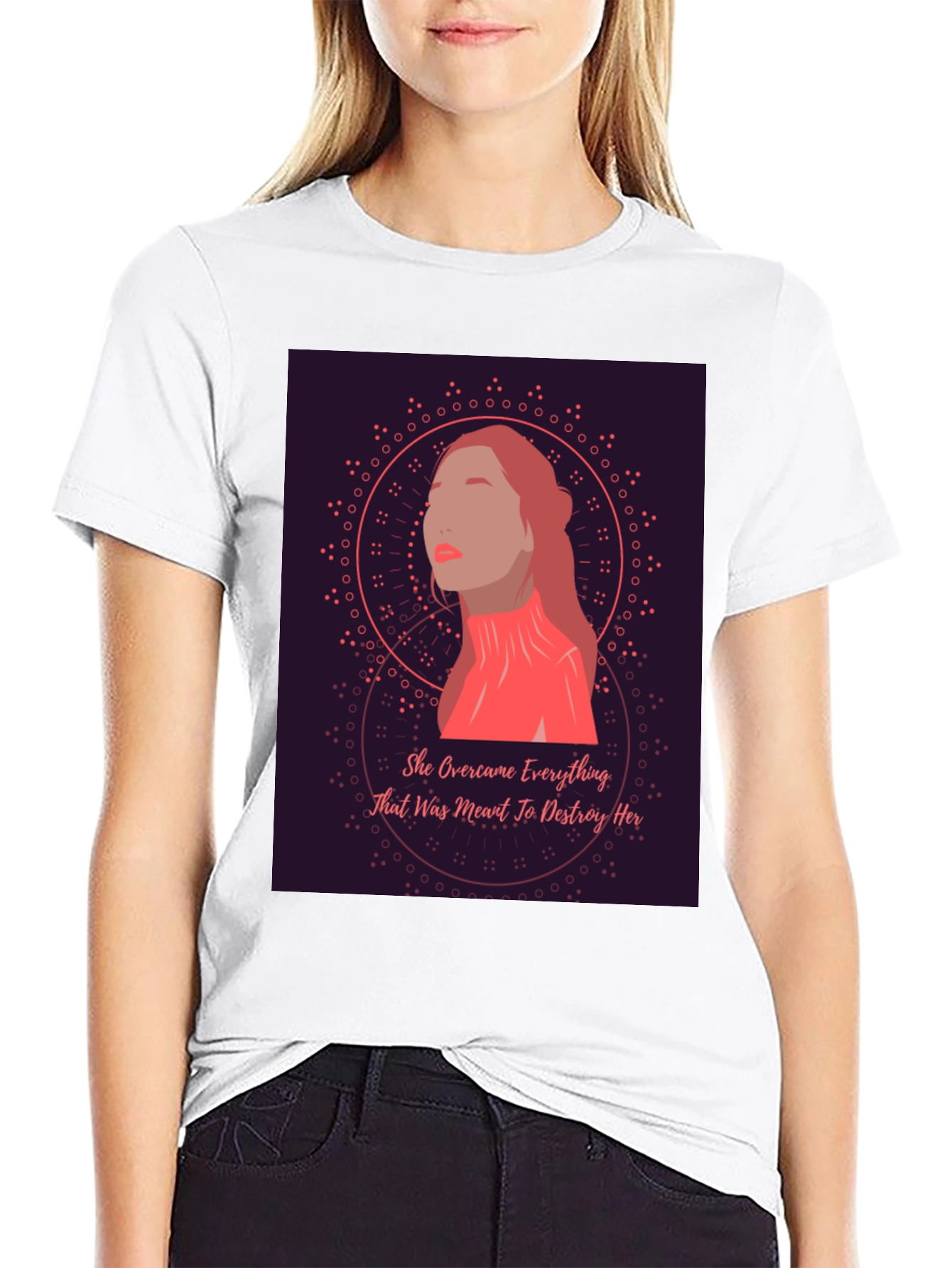 Empowered Woman Graphic Tee - She Overcame T-Shirt