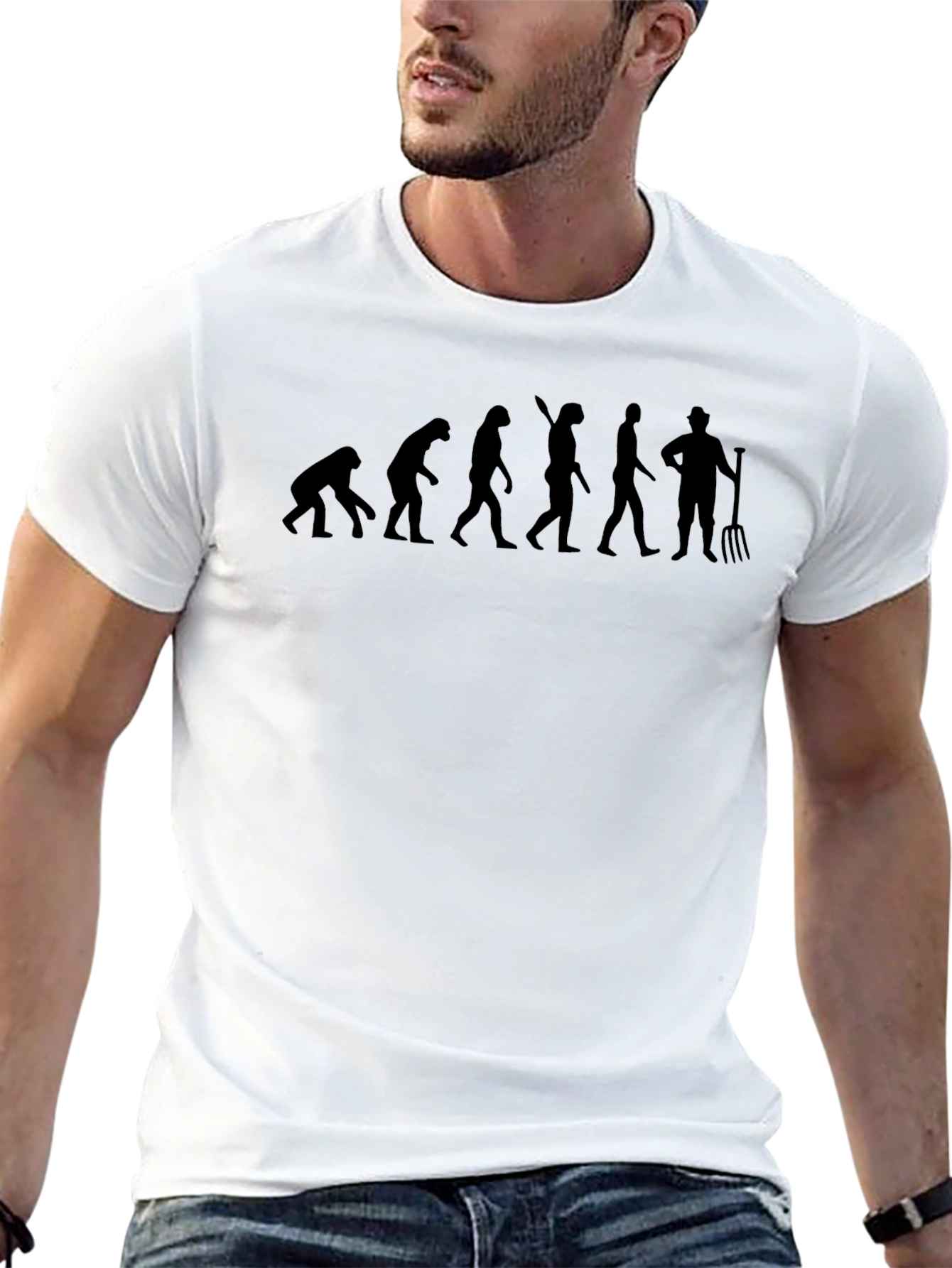 Evolution of Farming Humor T-Shirt