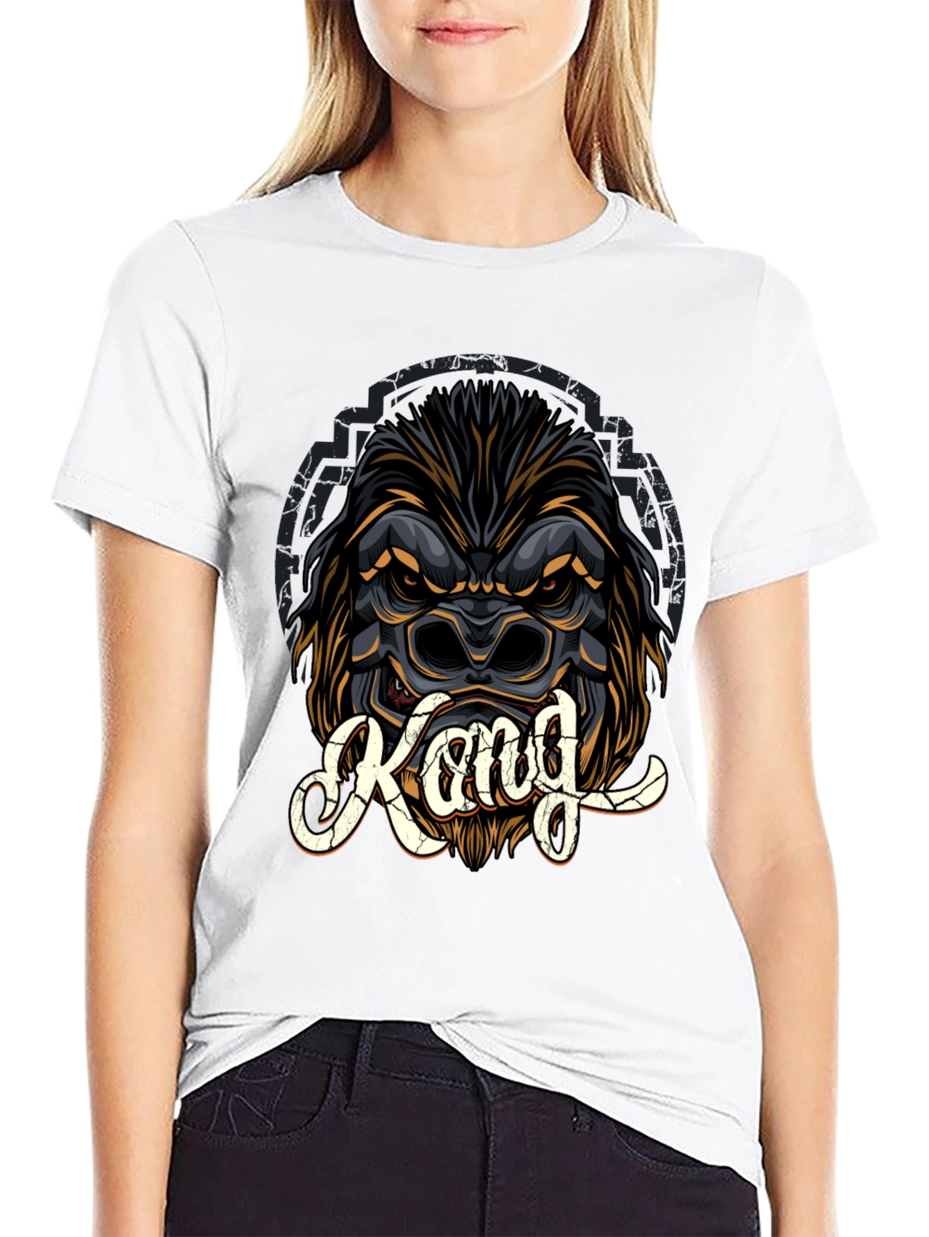 Kong Graphic Print Black T-Shirt