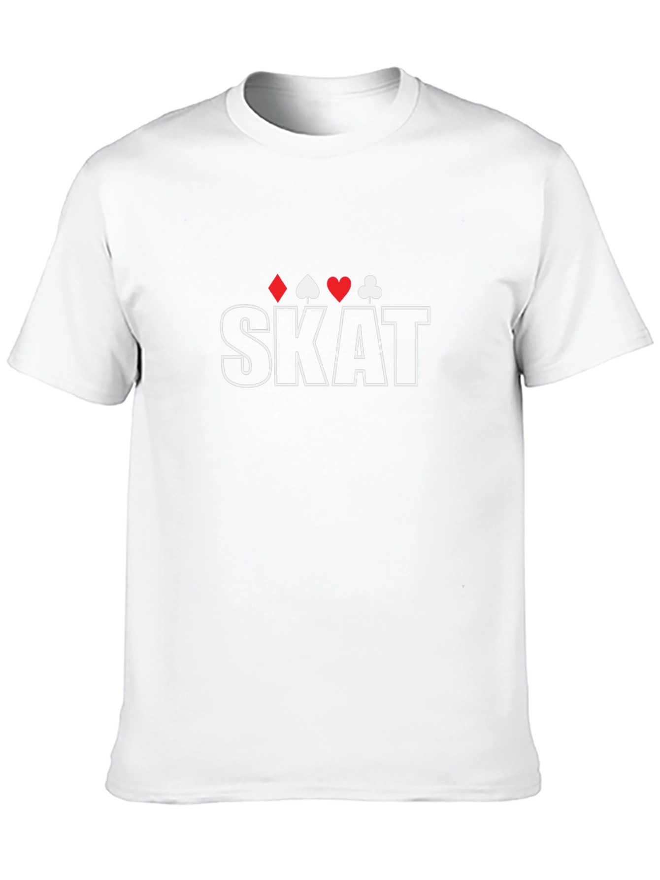 Skat Card Game Graphic Tee - Casual Black T-Shirt