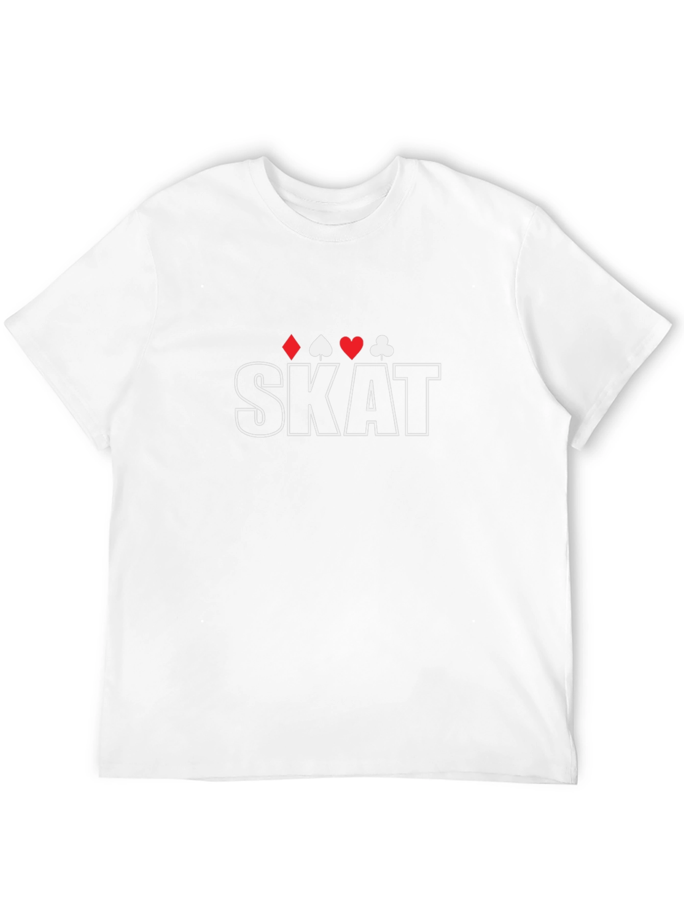 Skat Card Game Graphic Tee - Casual Black T-Shirt