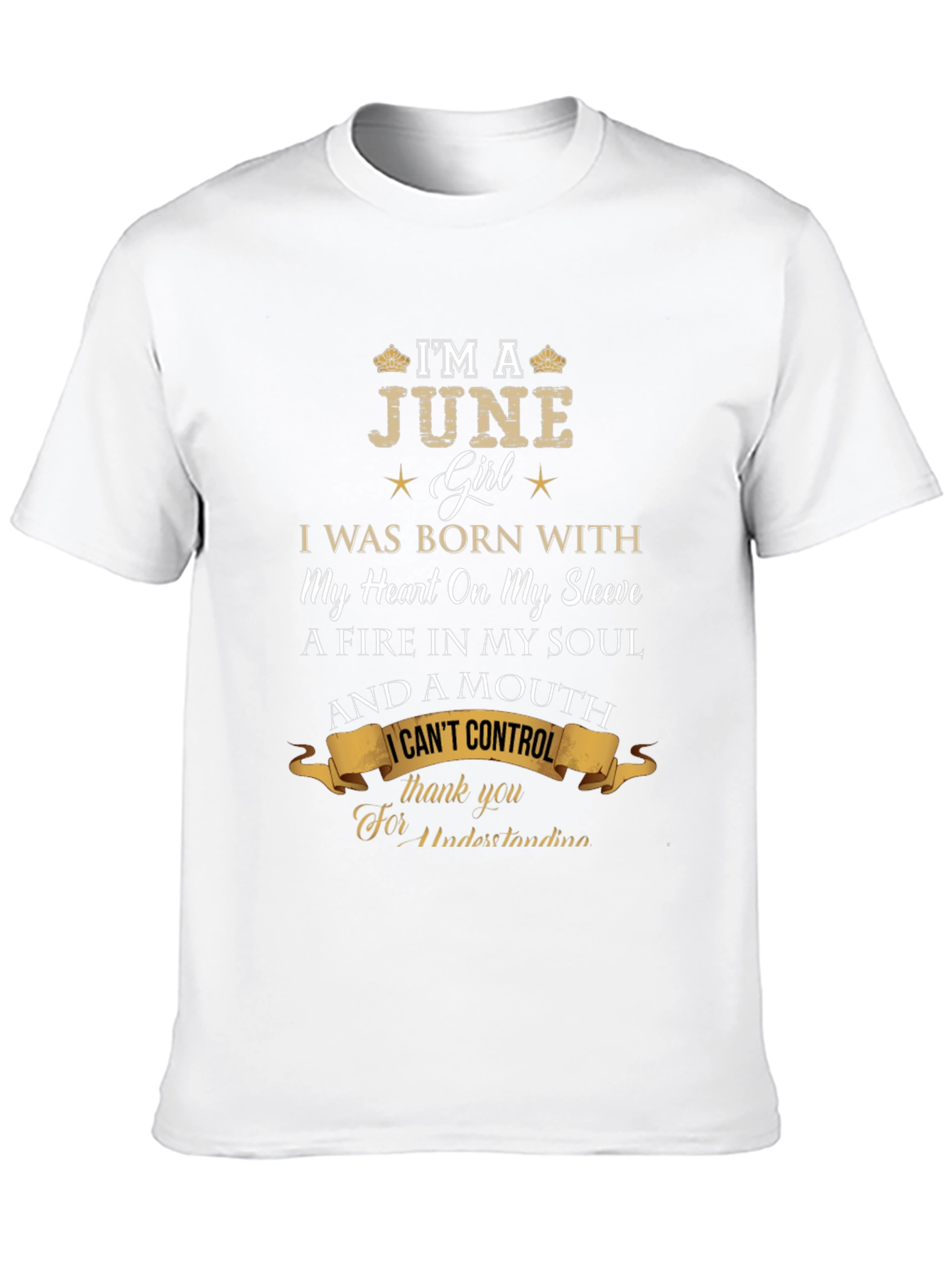 June Girl T-Shirt - Heart on Sleeve Birthday Tee