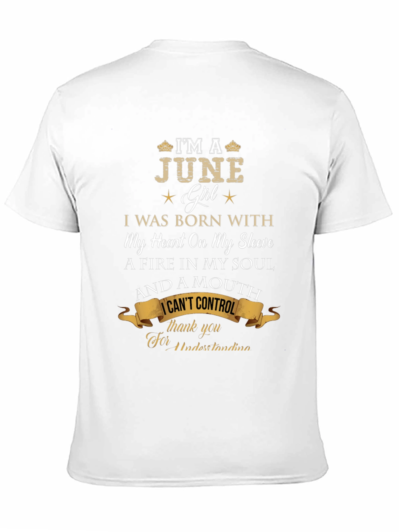 June Girl T-Shirt - Heart on Sleeve Birthday Tee