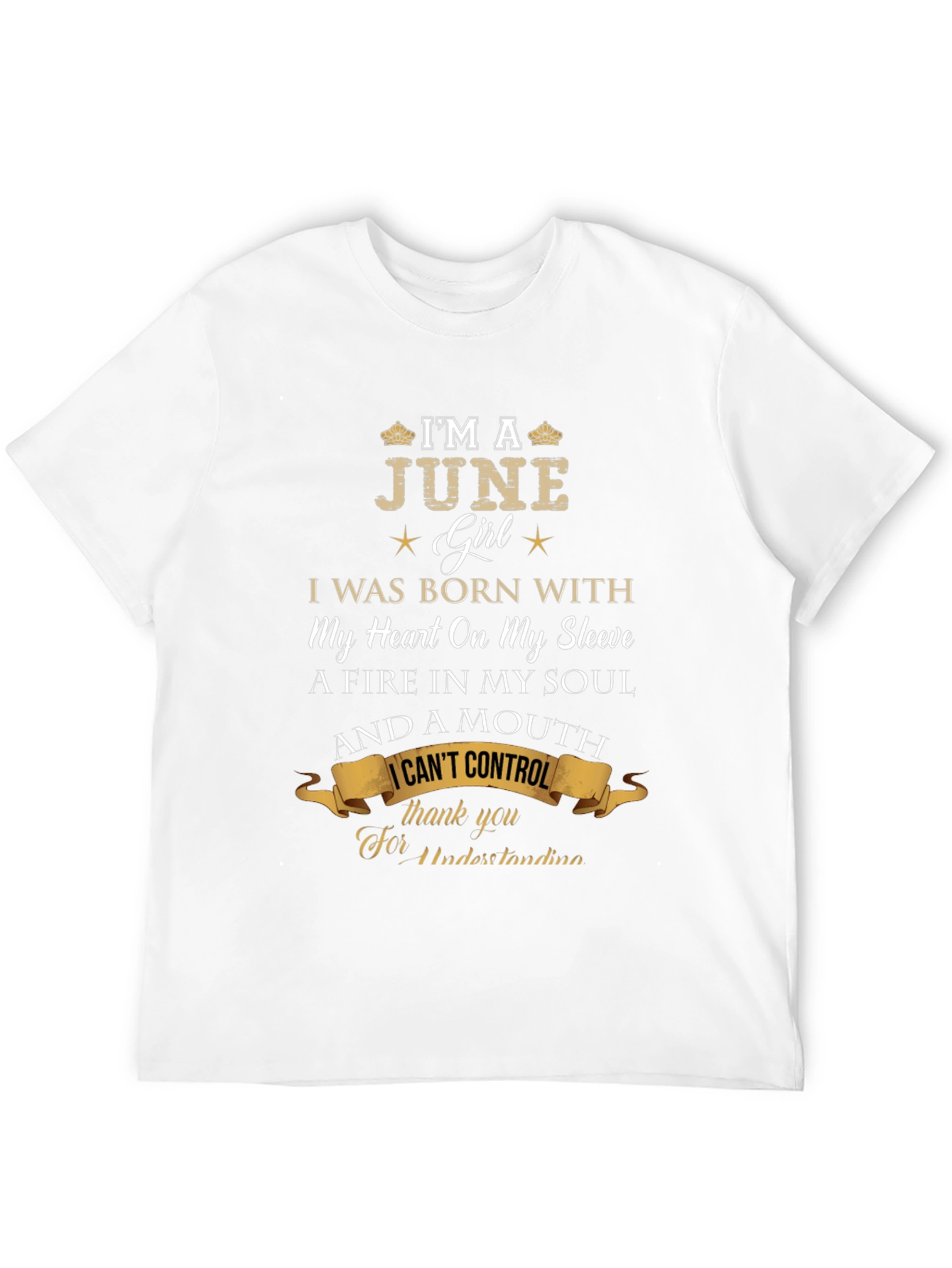 June Girl T-Shirt - Heart on Sleeve Birthday Tee