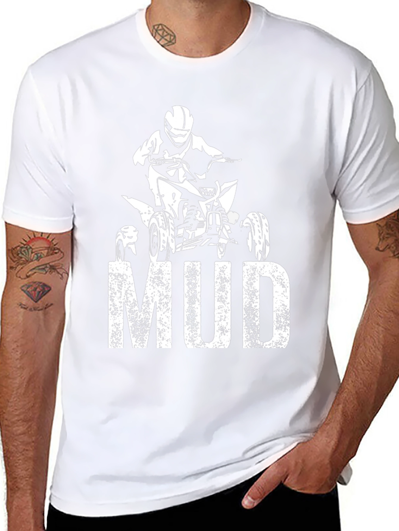 Mud ATV Rider Black Graphic Tee