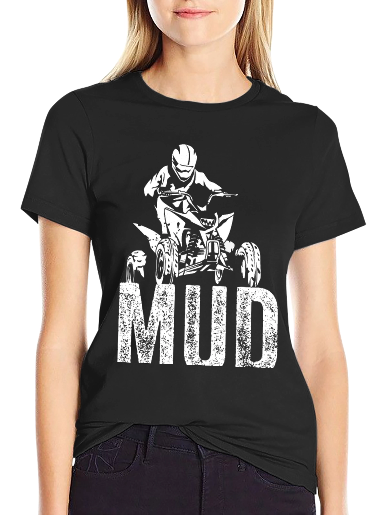 Mud ATV Rider Black Graphic Tee