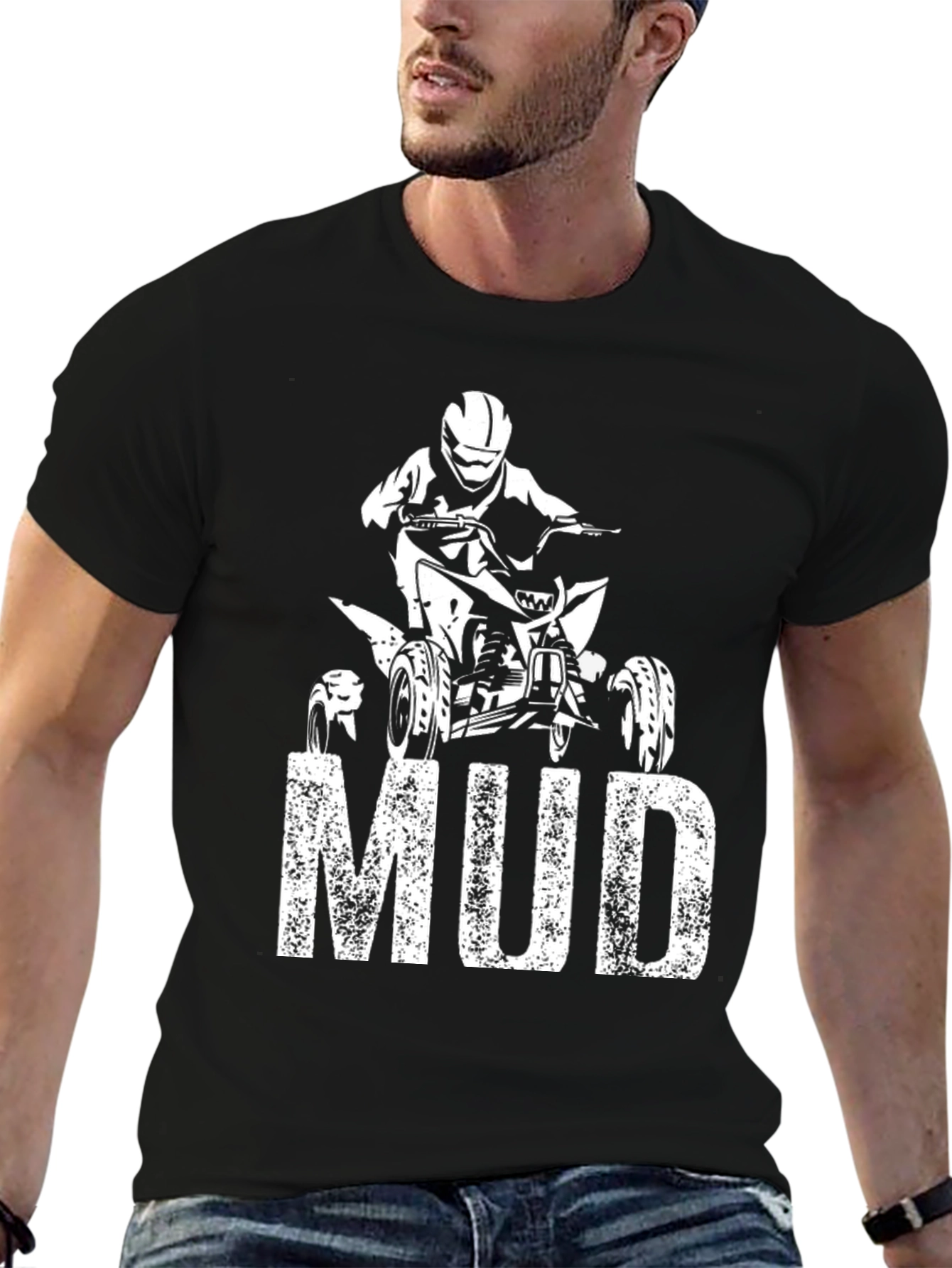 Mud ATV Rider Black Graphic Tee