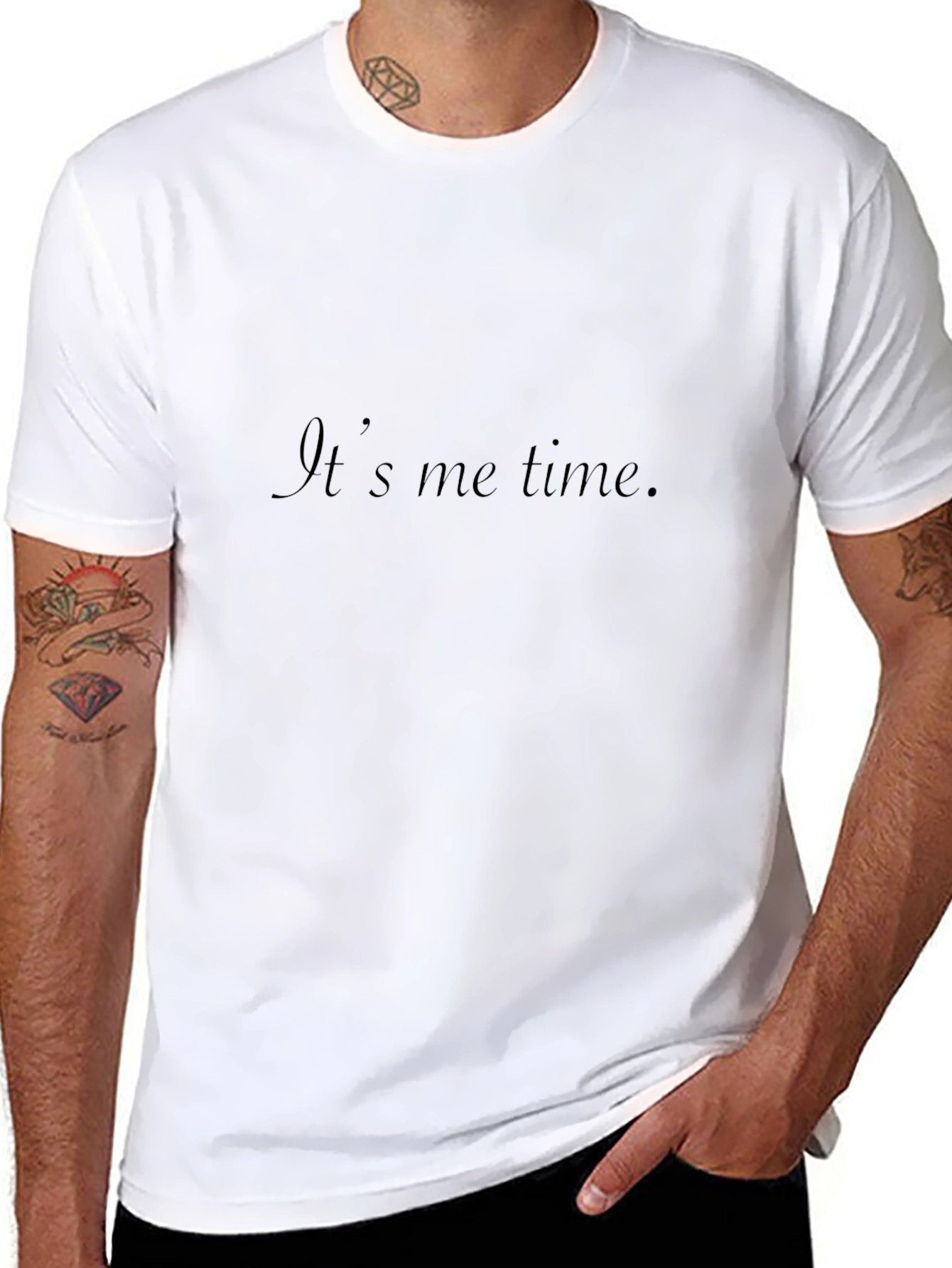 Its Me Time. Black Short Sleeve T-Shirt