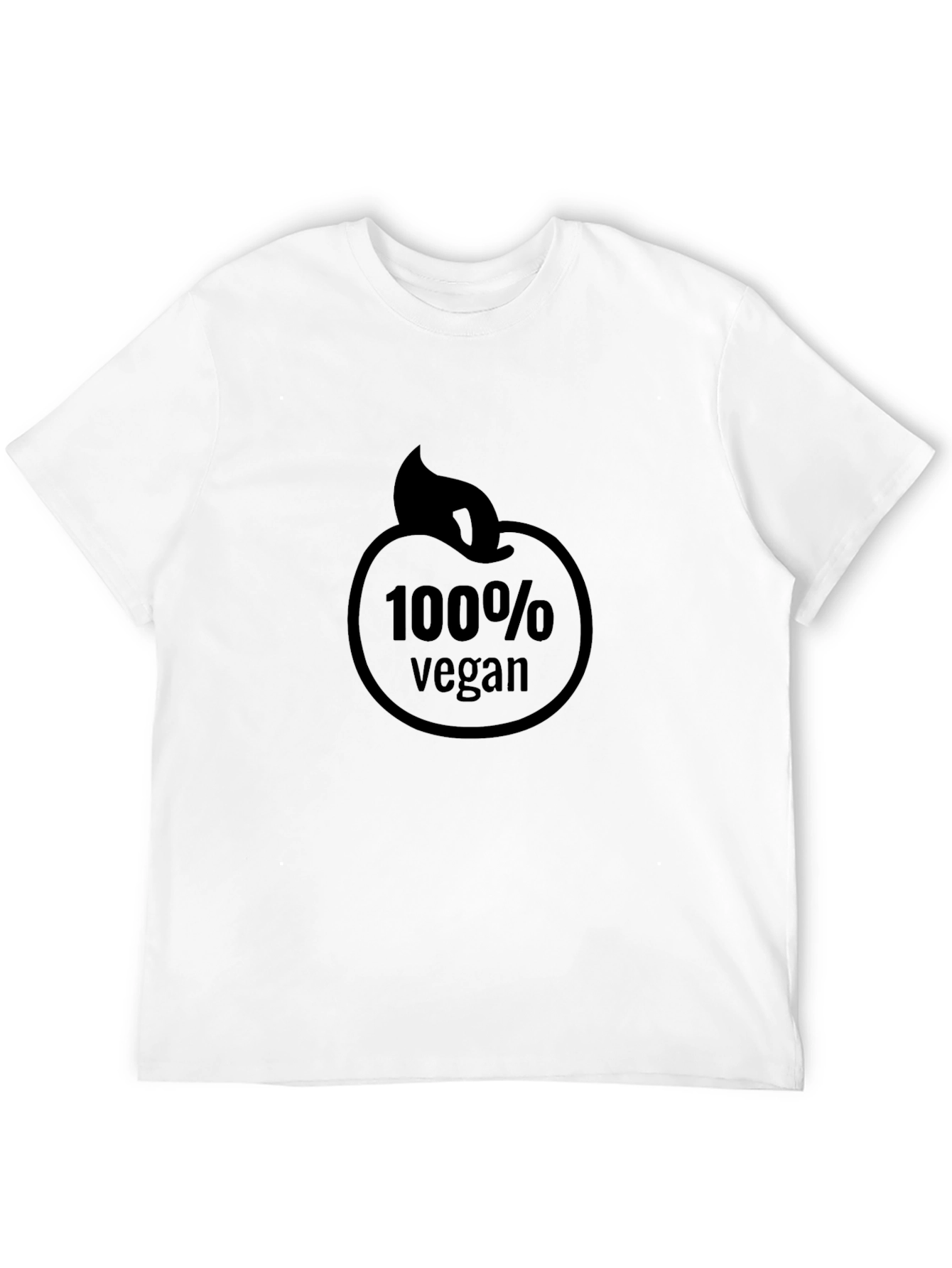 100% Vegan Graphic T-Shirt - Black