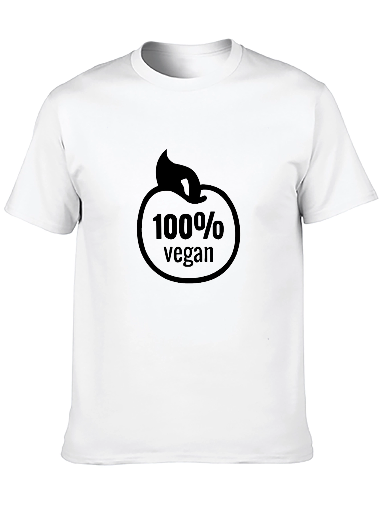 100% Vegan Graphic T-Shirt - Black