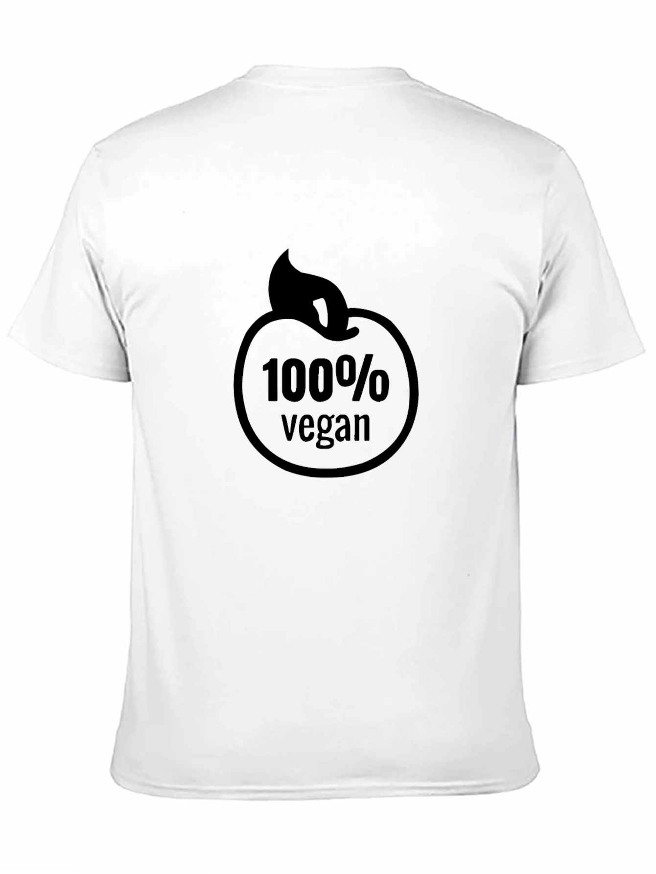 100% Vegan Graphic T-Shirt - Black