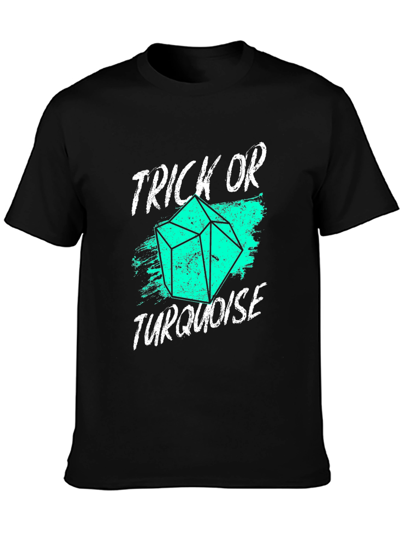 Trick or Turquoise T-Shirt - Black Tee