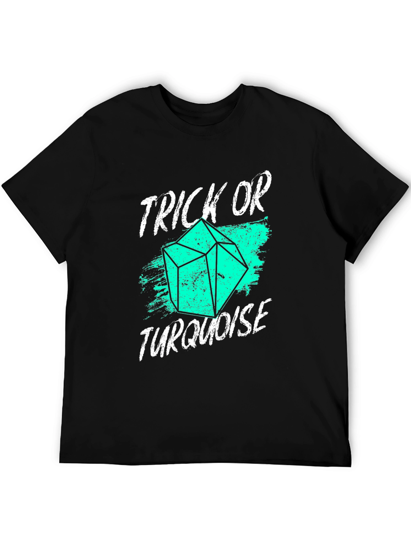 Trick or Turquoise T-Shirt - Black Tee