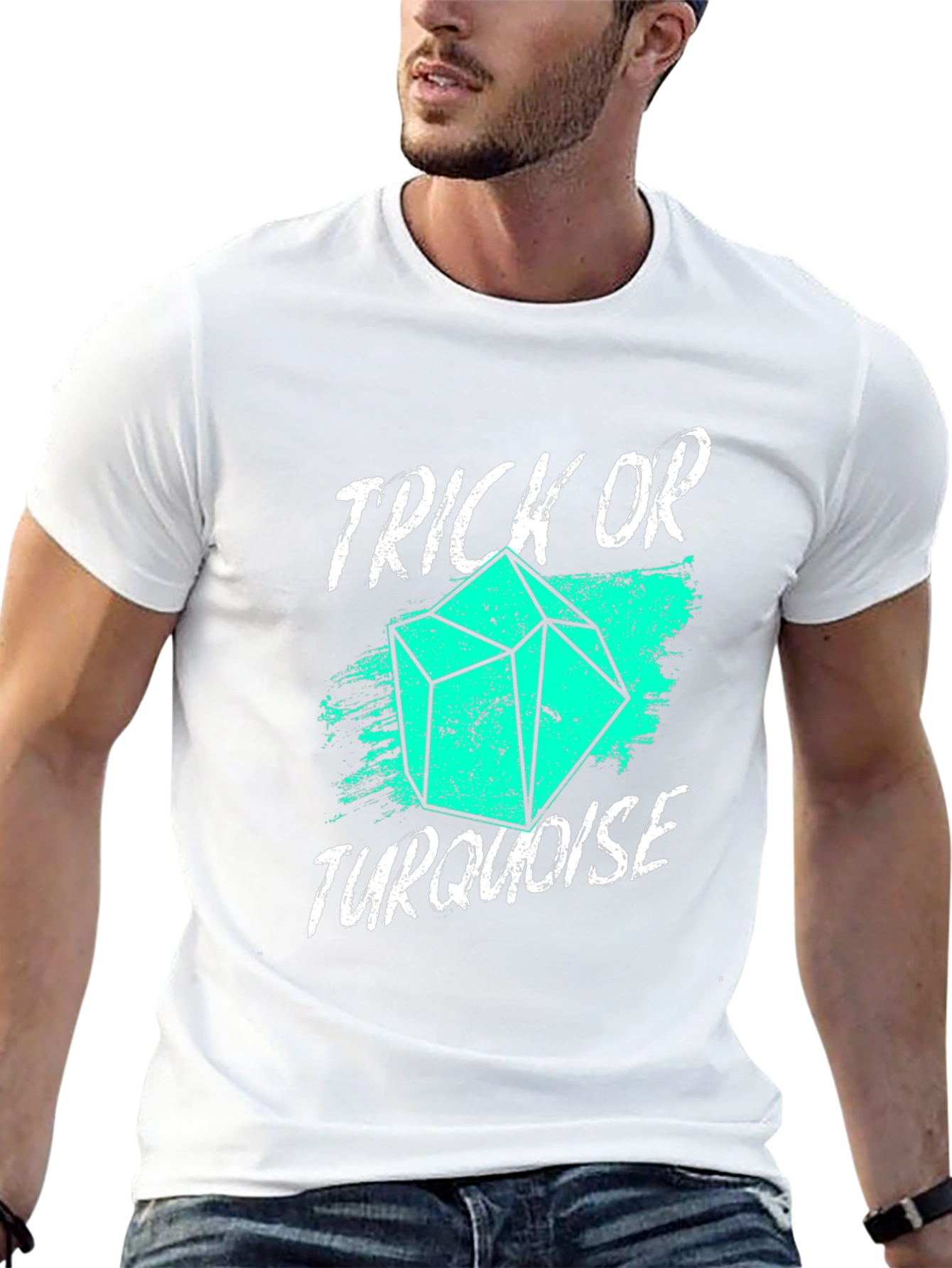 Trick or Turquoise T-Shirt - Black Tee